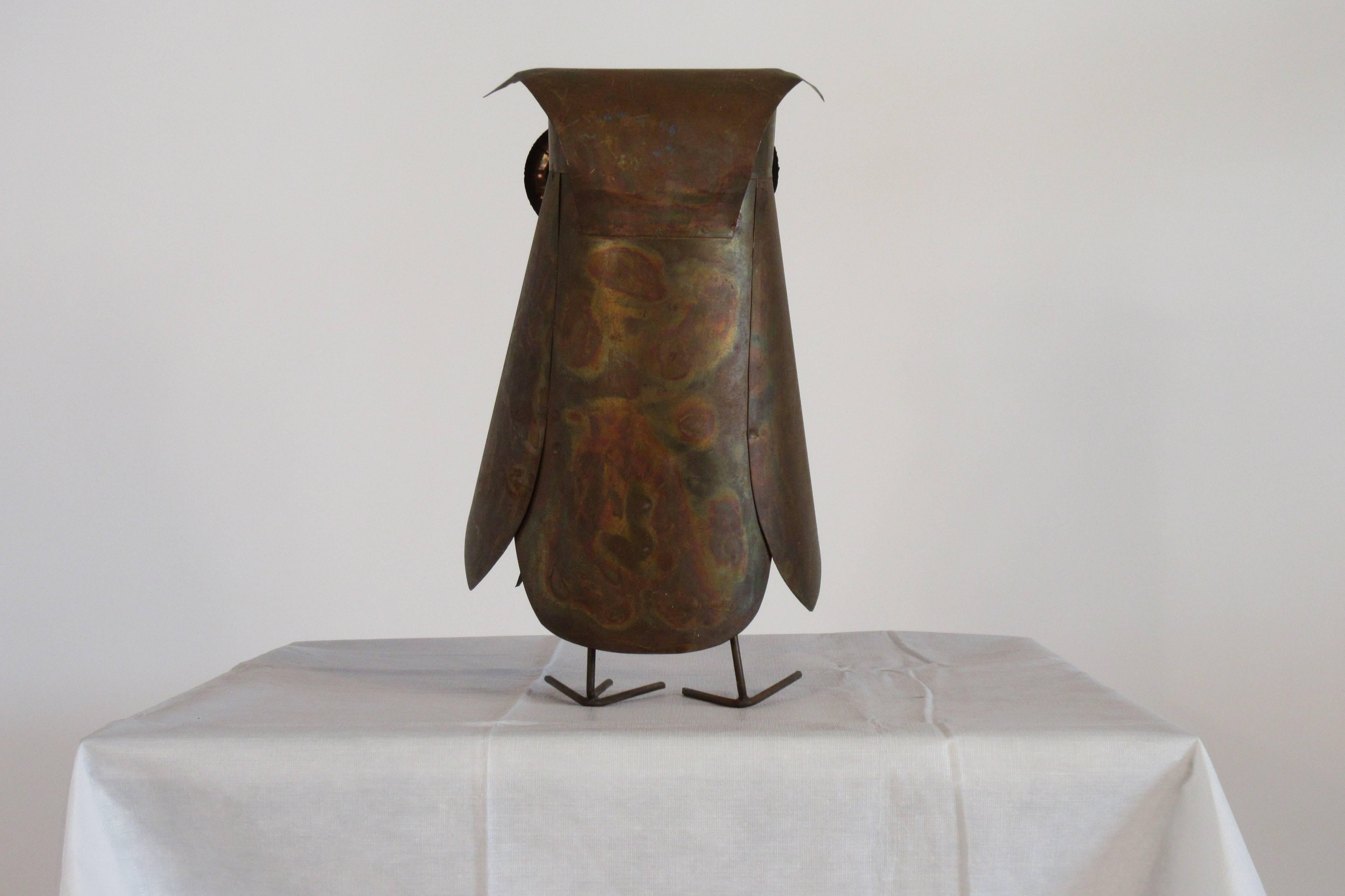 1960s Copper Owl Sculpture 3