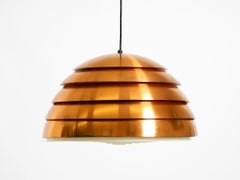 1960s copper slat pendant lamp by Hans-Agne Jakobsson for Markaryd Sweden