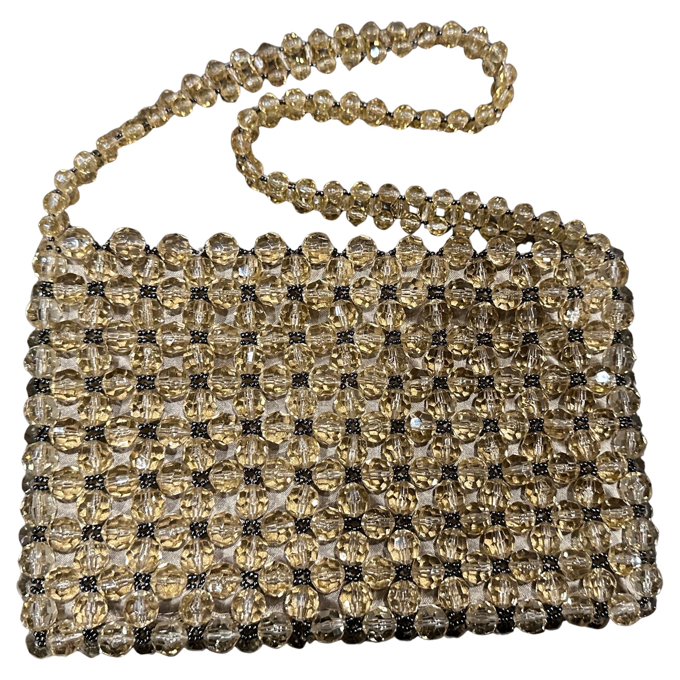 1960s Coppola e Toppo for Saks Fifth Avenue Crystal Evening Bag For Sale