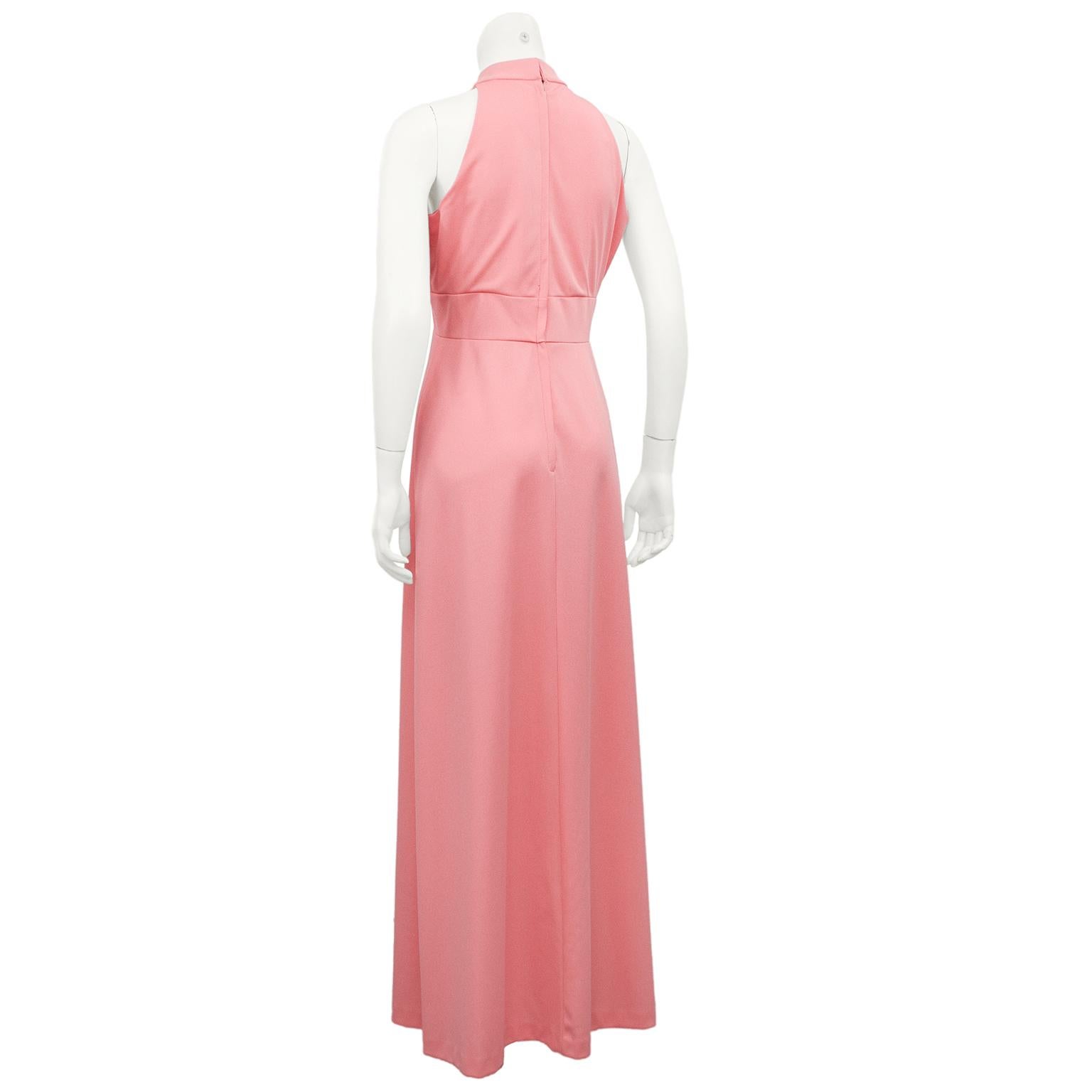 1960s Coral Pink Halter Day Gown and Jacket Ensemble Pour femmes en vente
