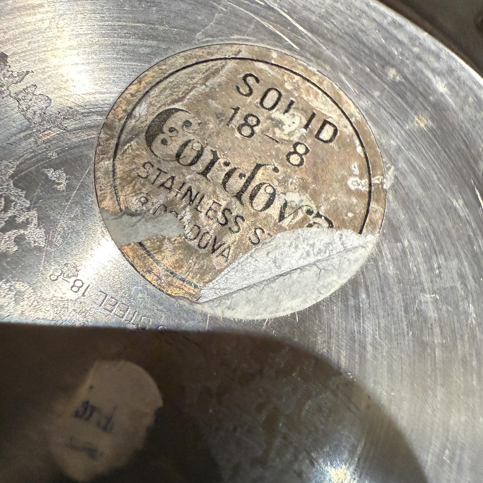 1960er Cordova Skulpturale Edelstahlschüssel 2er-Set im Angebot 4