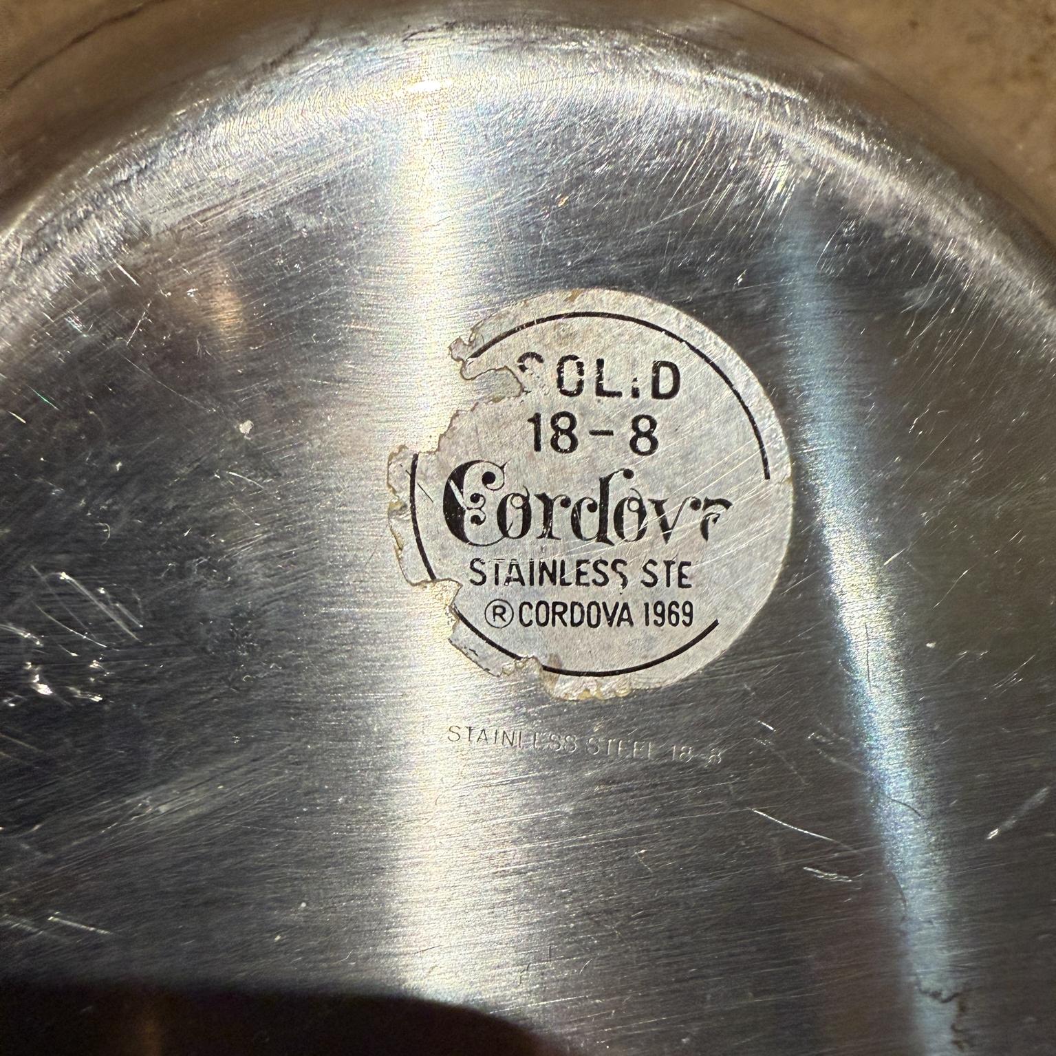 1960er Cordova Skulpturale Edelstahlschüssel 2er-Set im Angebot 5