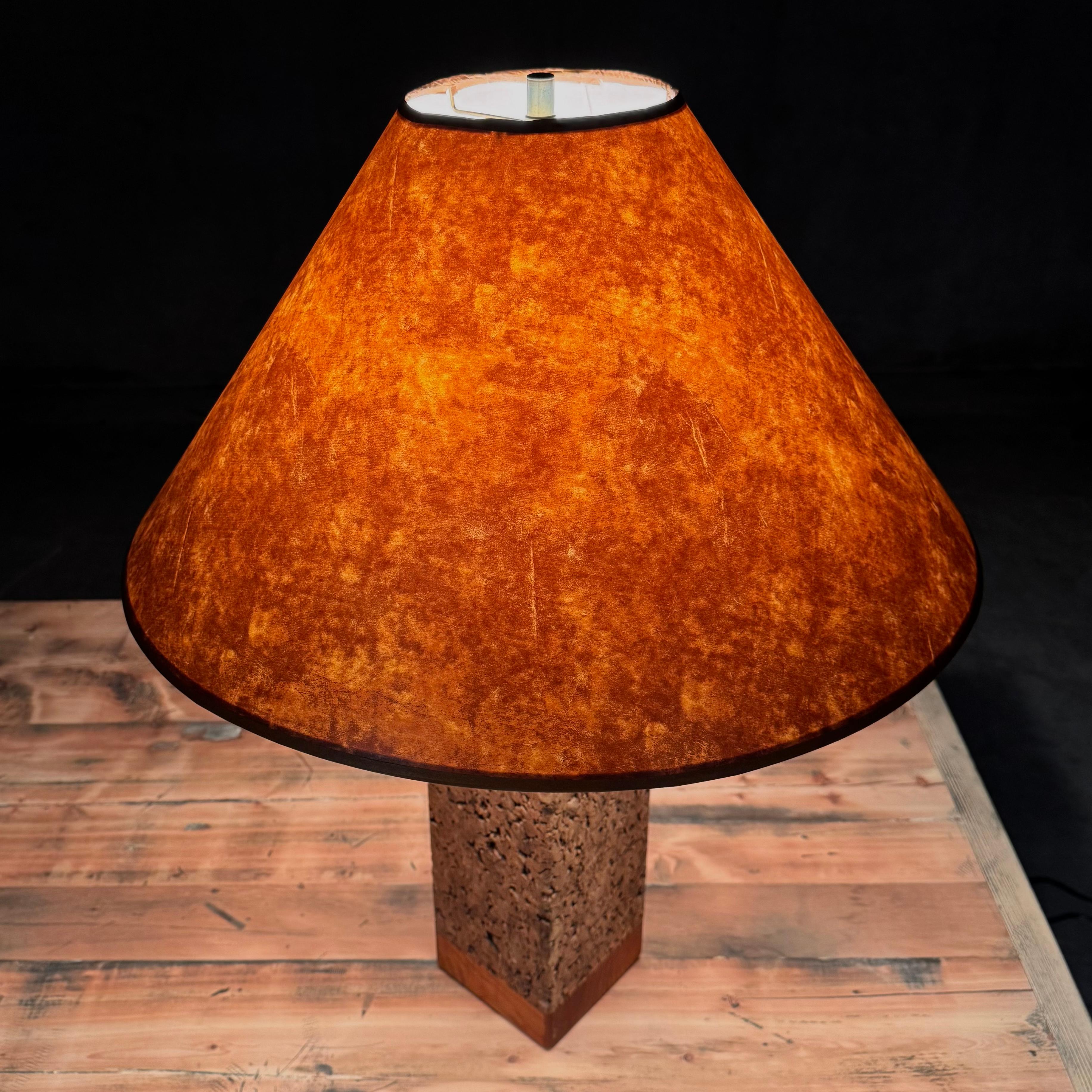 Mid-Century Modern 1960’s cork table lamps