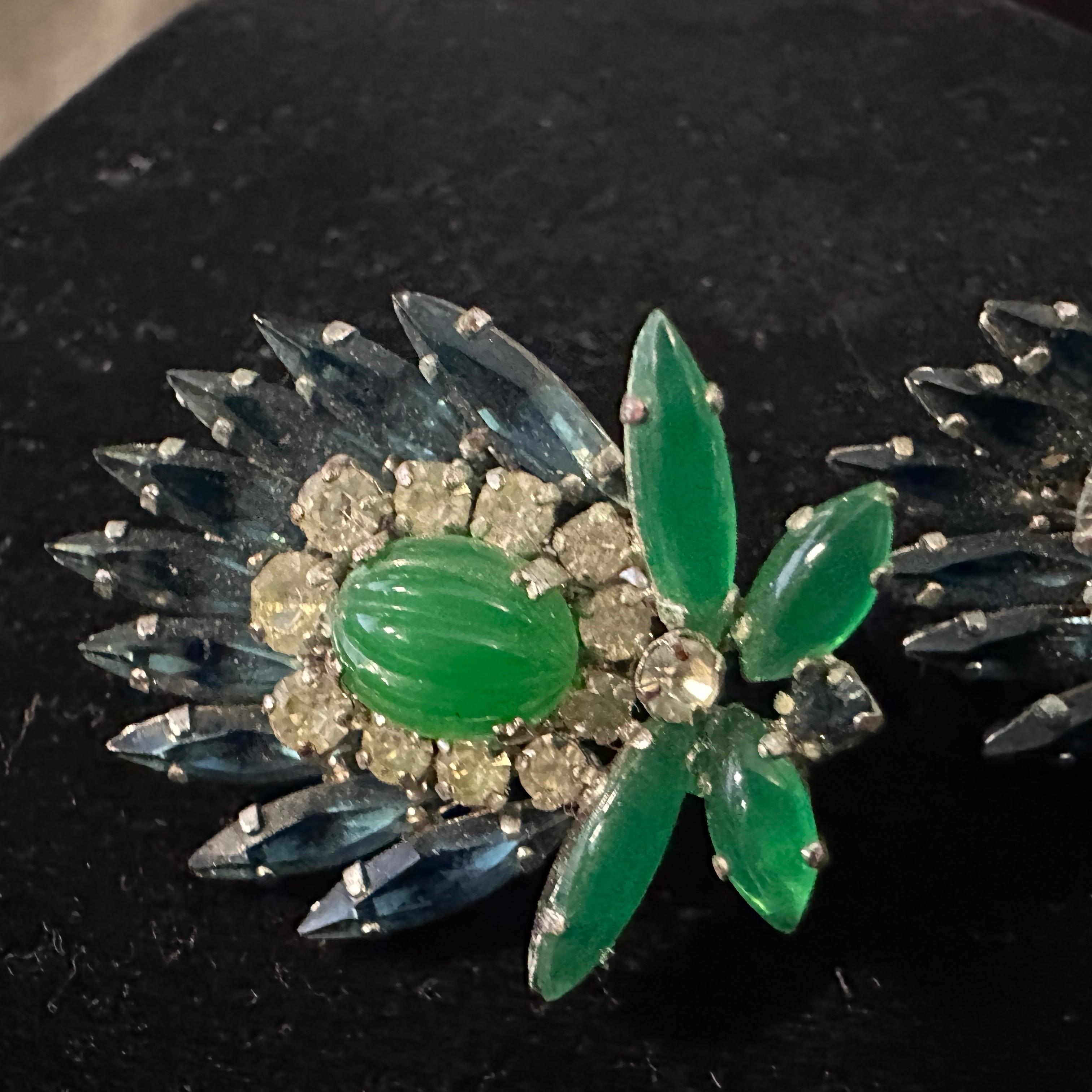 1960s Costume Jewelry Clip-on Earrings by Christian Dior For Sale 1