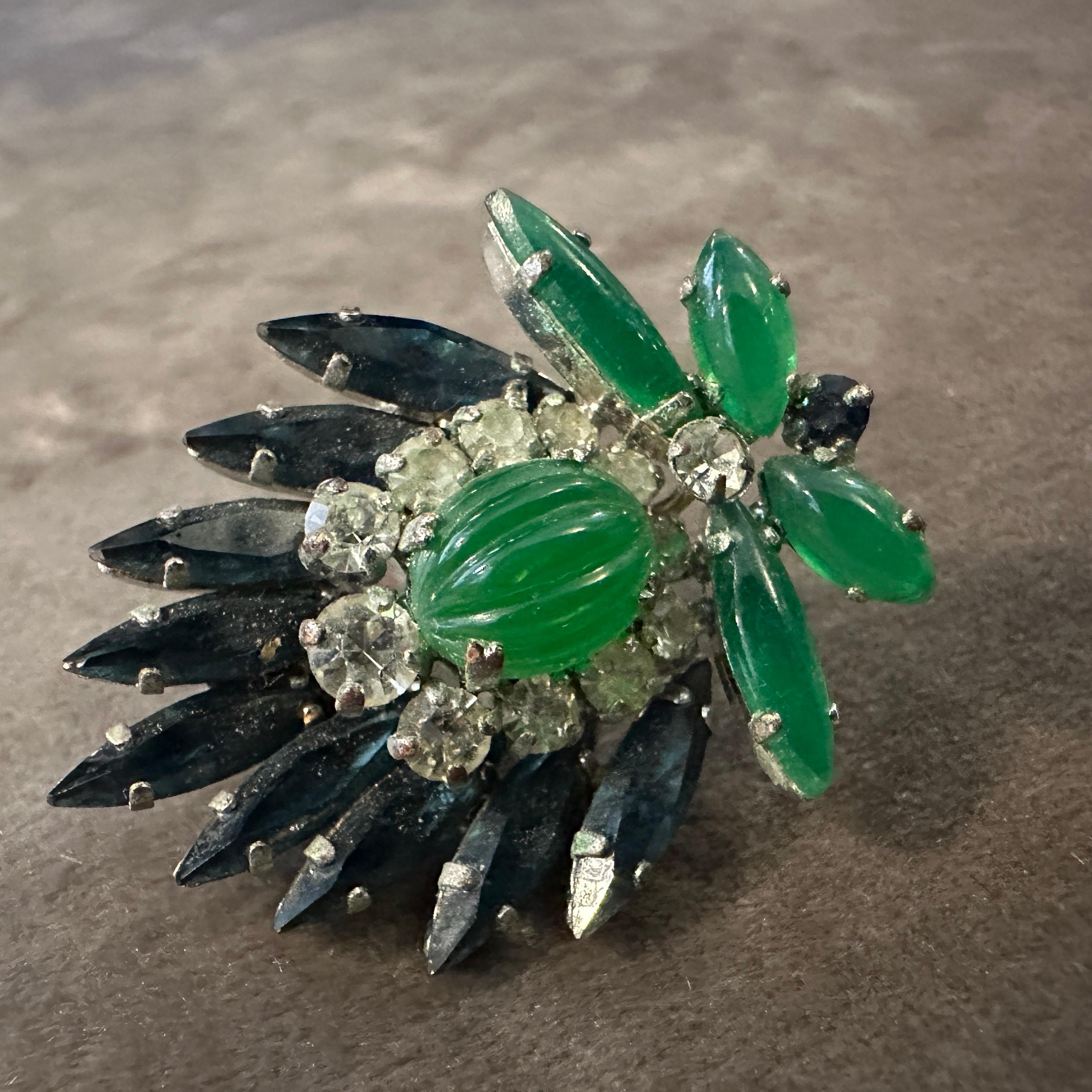 1960s Costume Jewelry Clip-on Earrings by Christian Dior For Sale 3