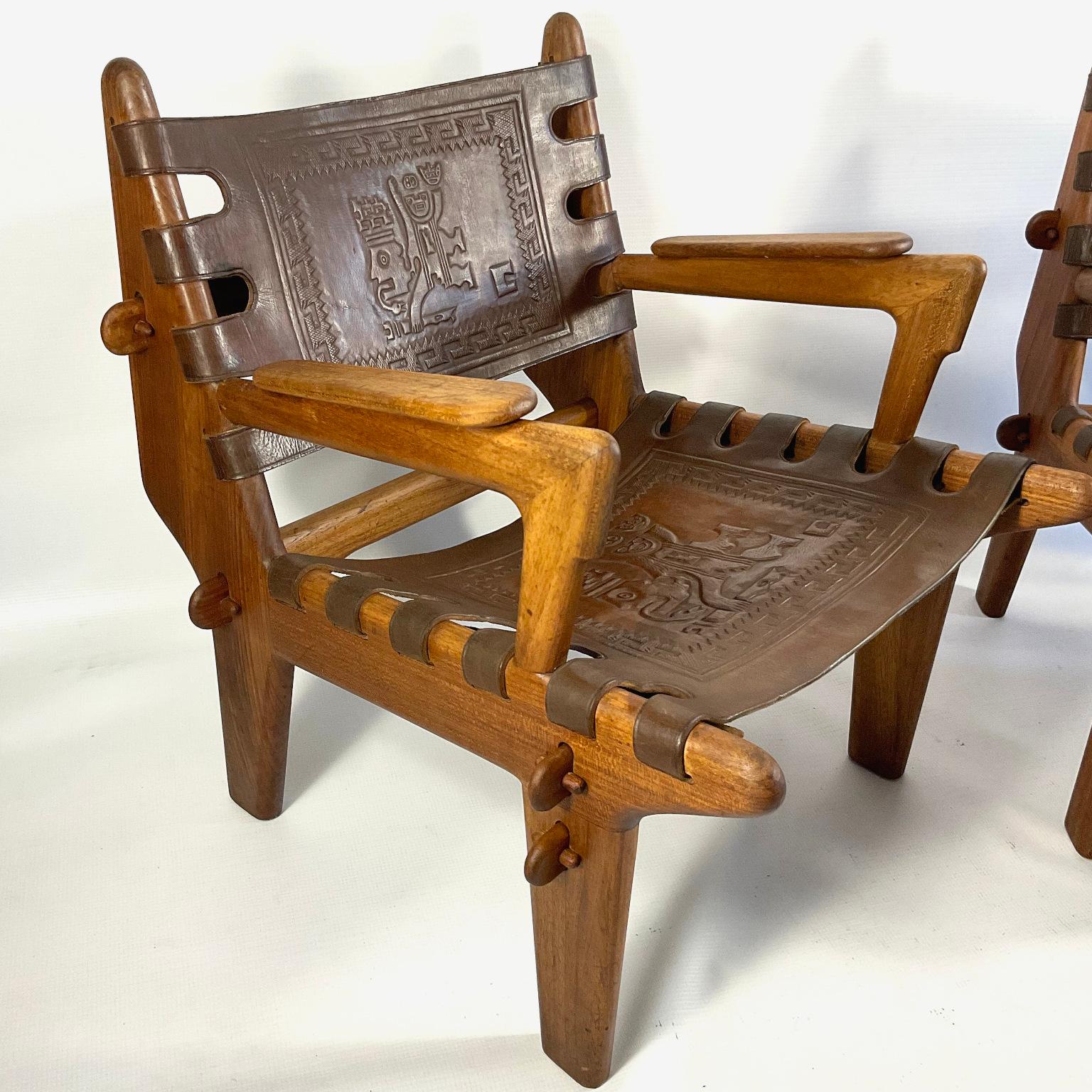 1960s Cotacachi Lounge Chairs by Angel Pazmino for Muebles de Estilo For Sale 7