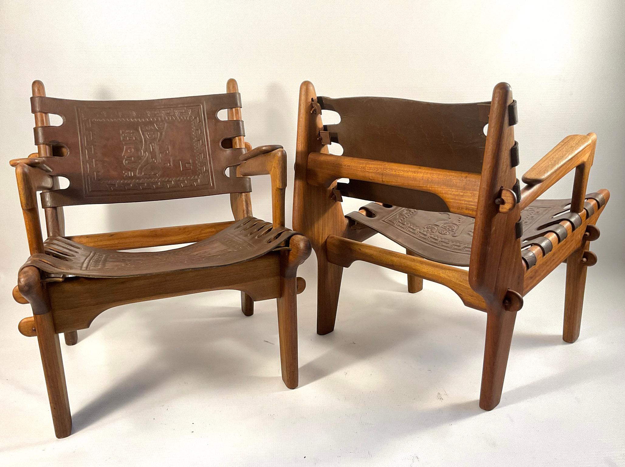 1960s Cotacachi Lounge Chairs by Angel Pazmino for Muebles de Estilo For Sale 9