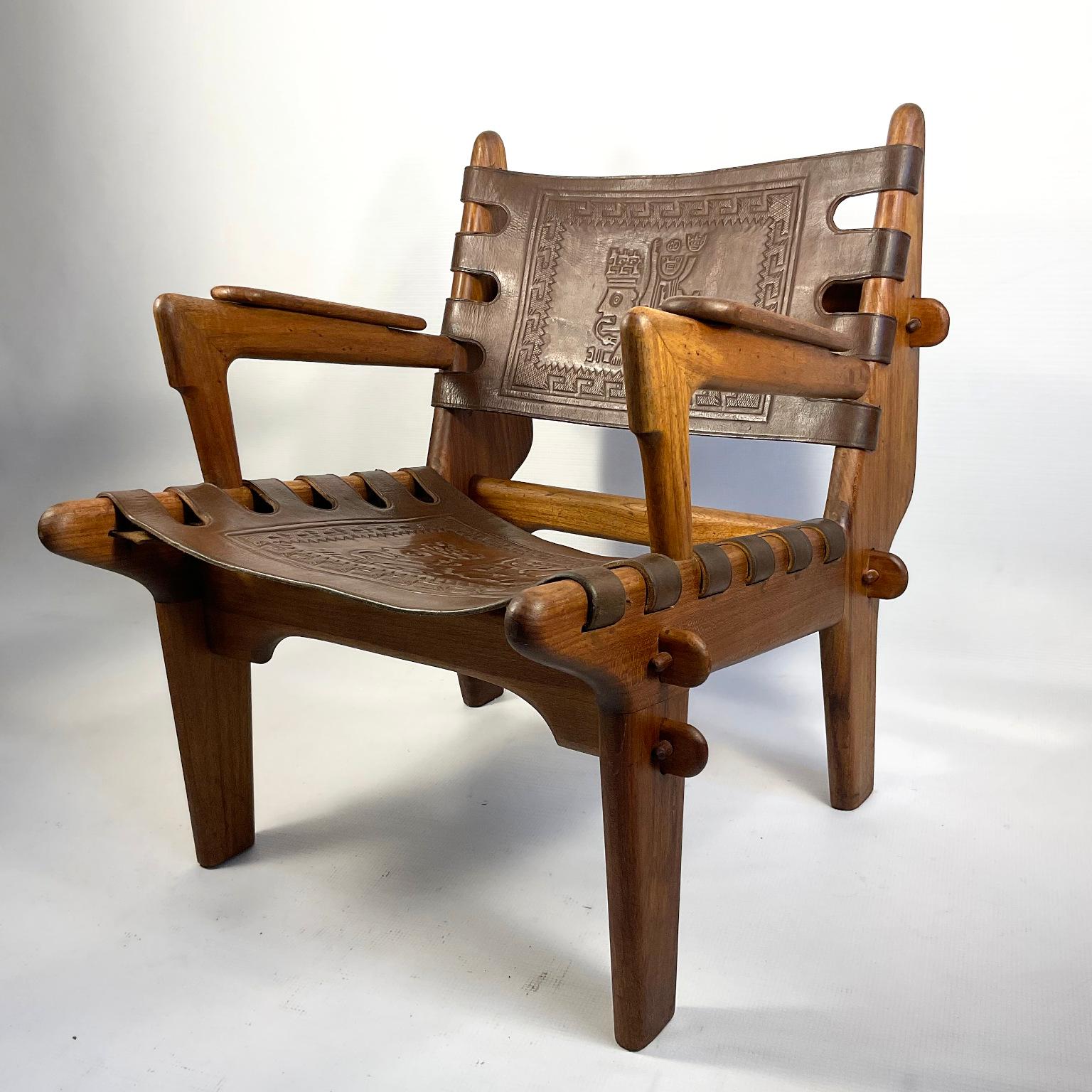 1960s Cotacachi Lounge Chairs by Angel Pazmino for Muebles de Estilo For Sale 1