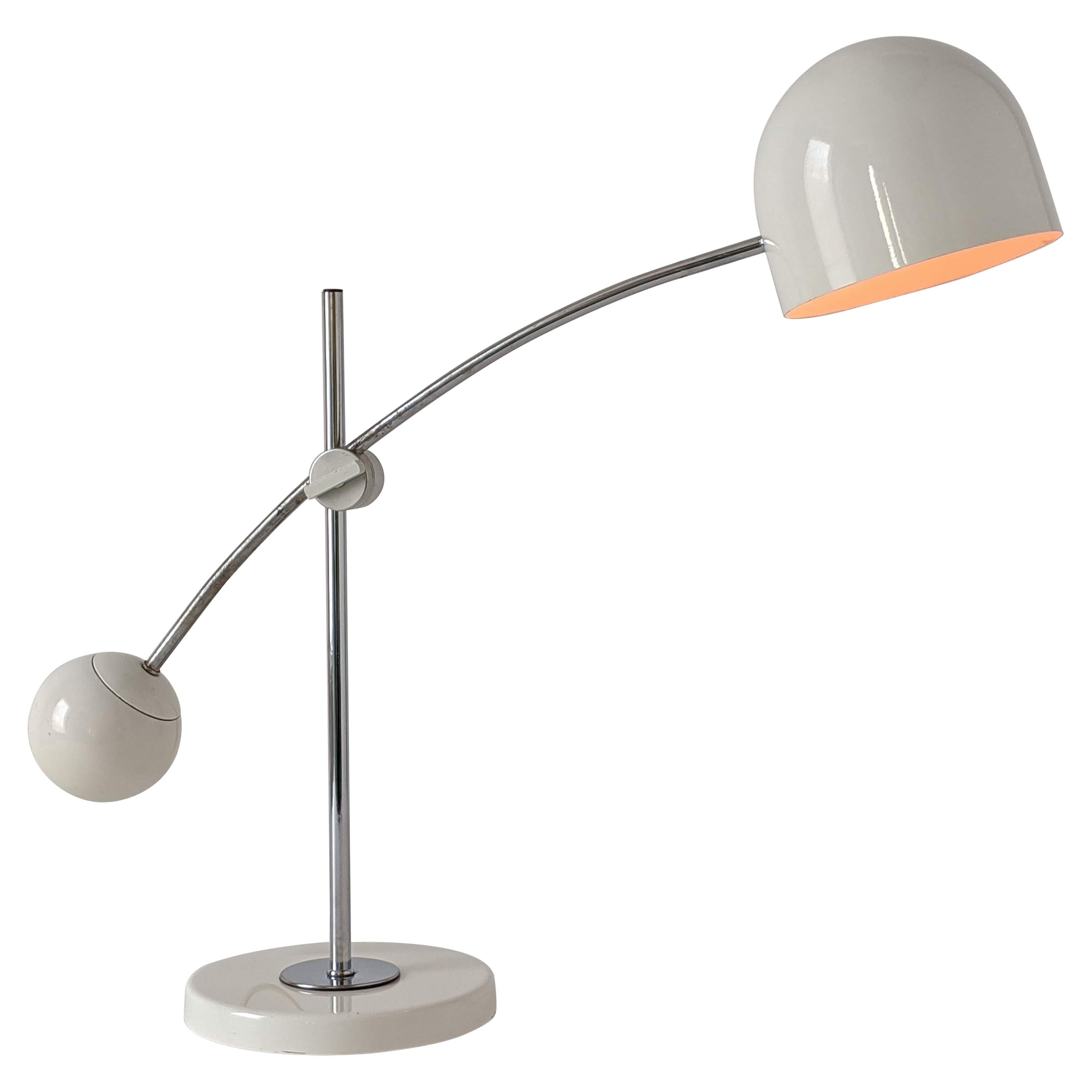 1960s Counterweight Arched Table Lamp, USA