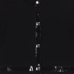 1960s Courreges Black  Wool Jacket with Patent Leather Trim