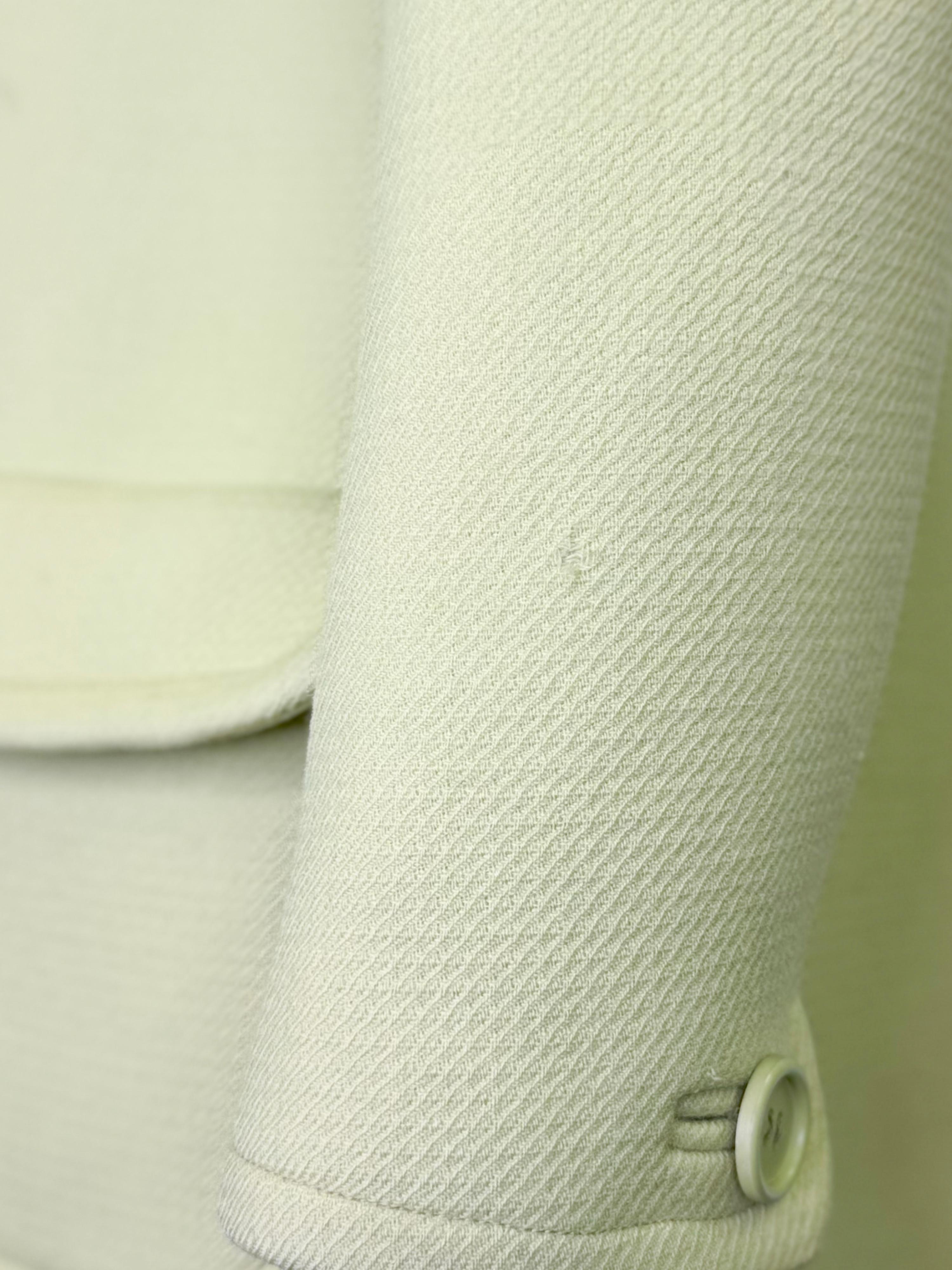 1960s Courreges Lime Green Double Breasted Coat For Sale 3
