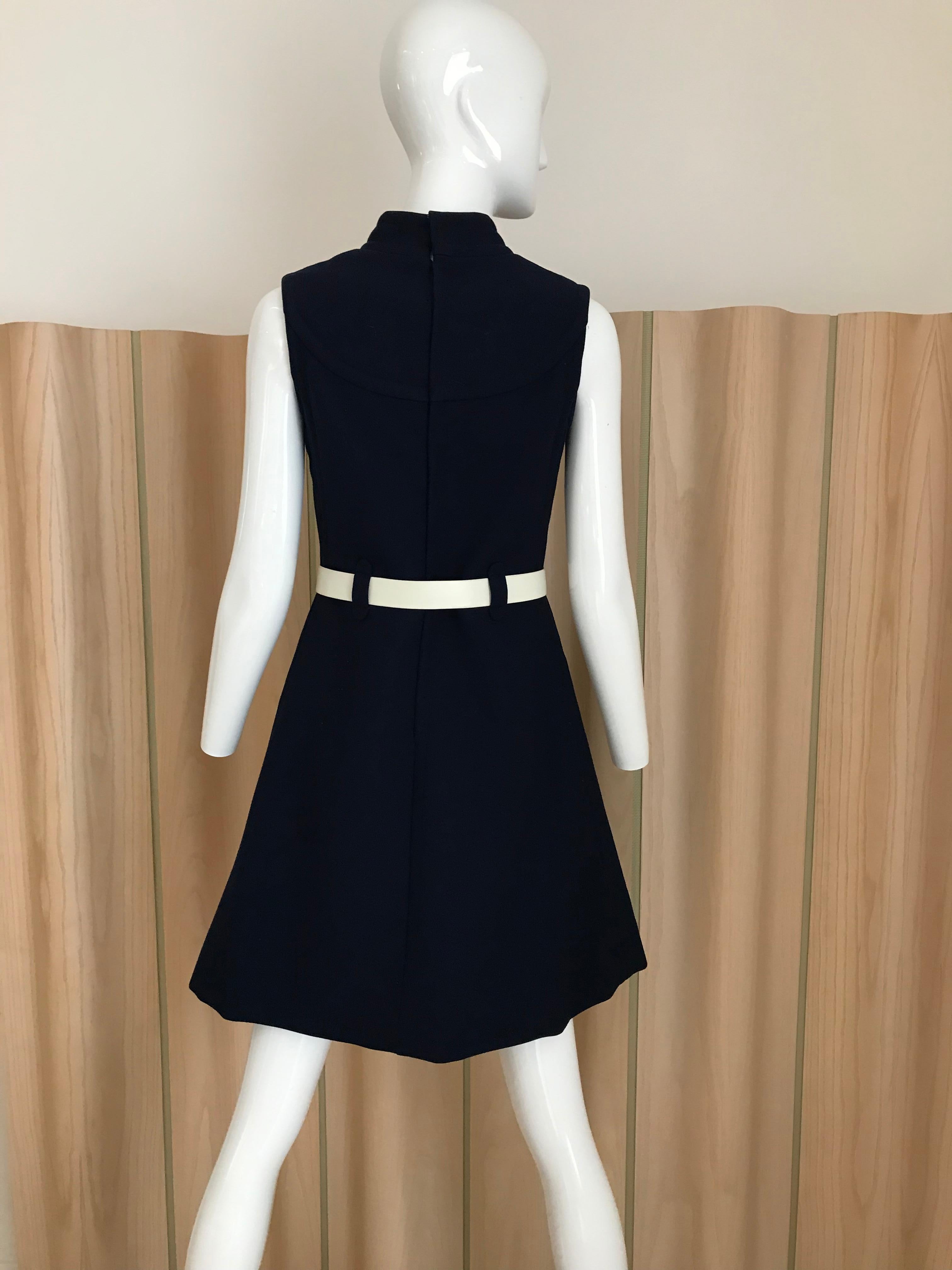 navy dress with belt