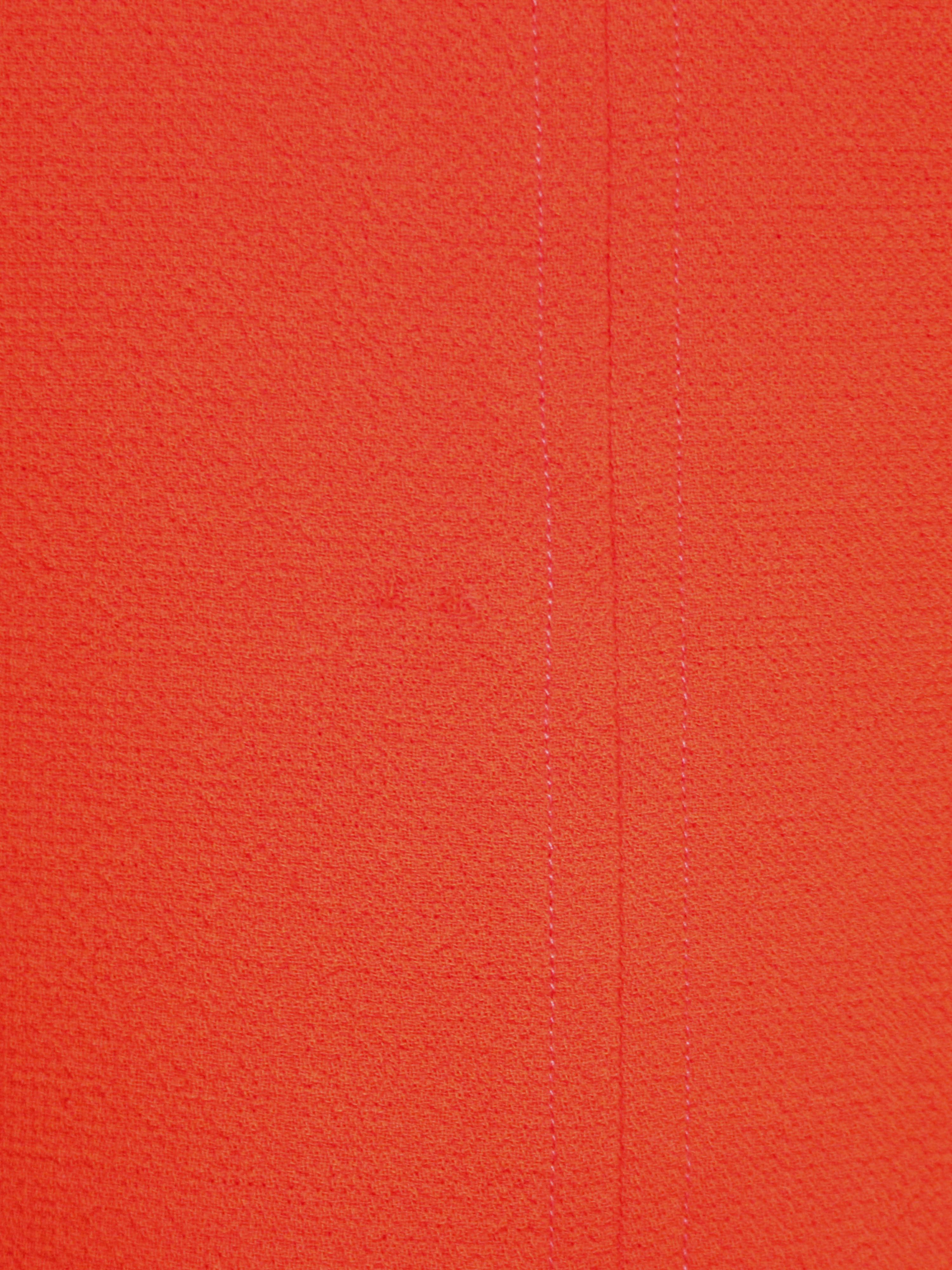 Abito a turni in lana Courreges rosso/arancio degli anni '60 in vendita 3