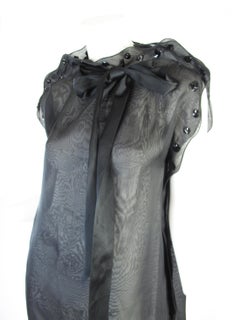 1960s Courreges Sheer Gown with sequin Flowers, style 27119