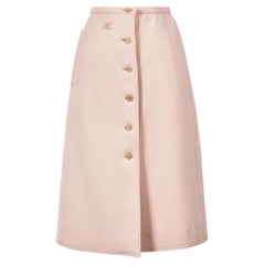 1960's Courreges Tan Wool Skirt