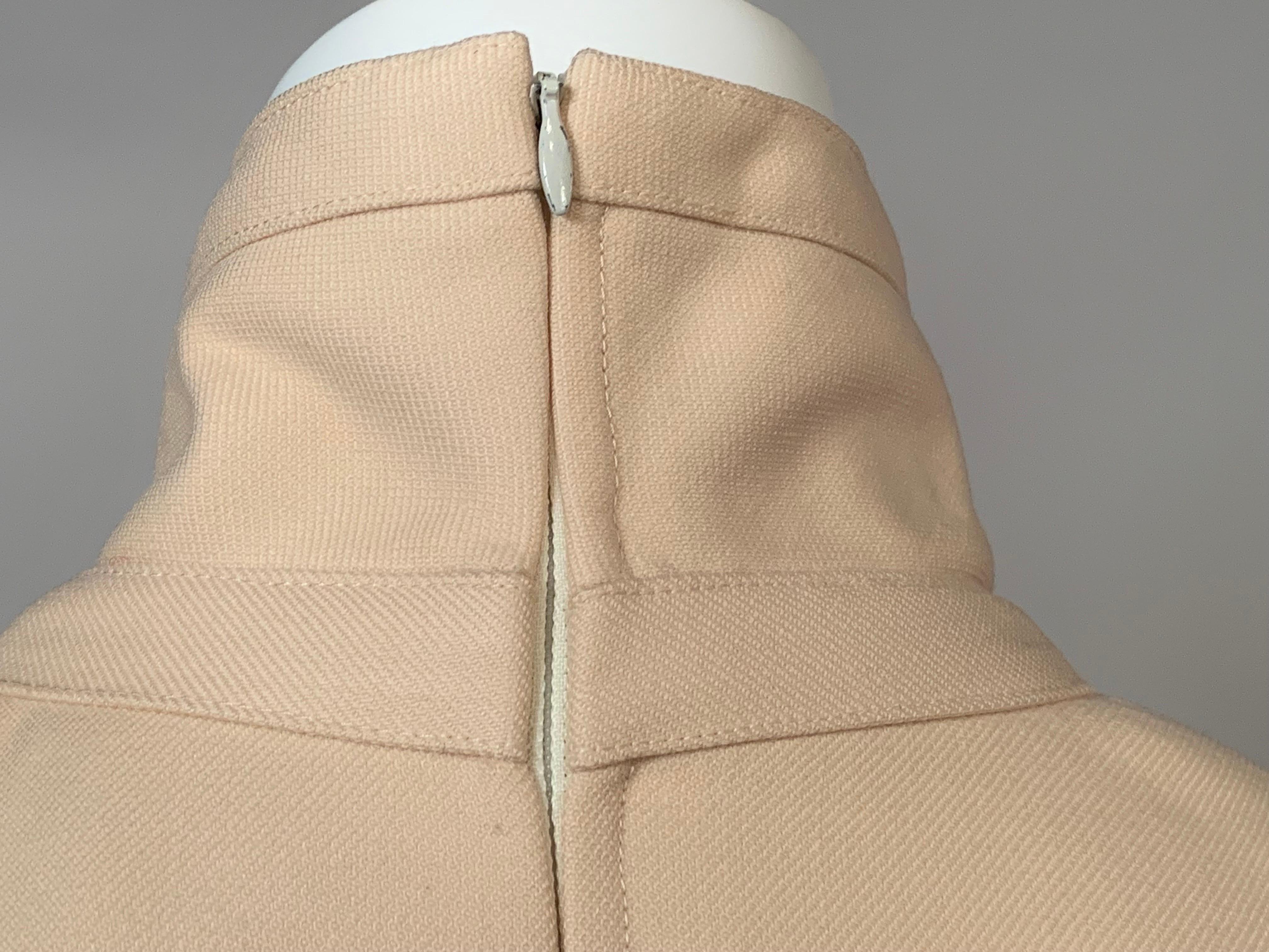 1960's Courreges Winter White Wool Dress with Band Detail For Sale 4