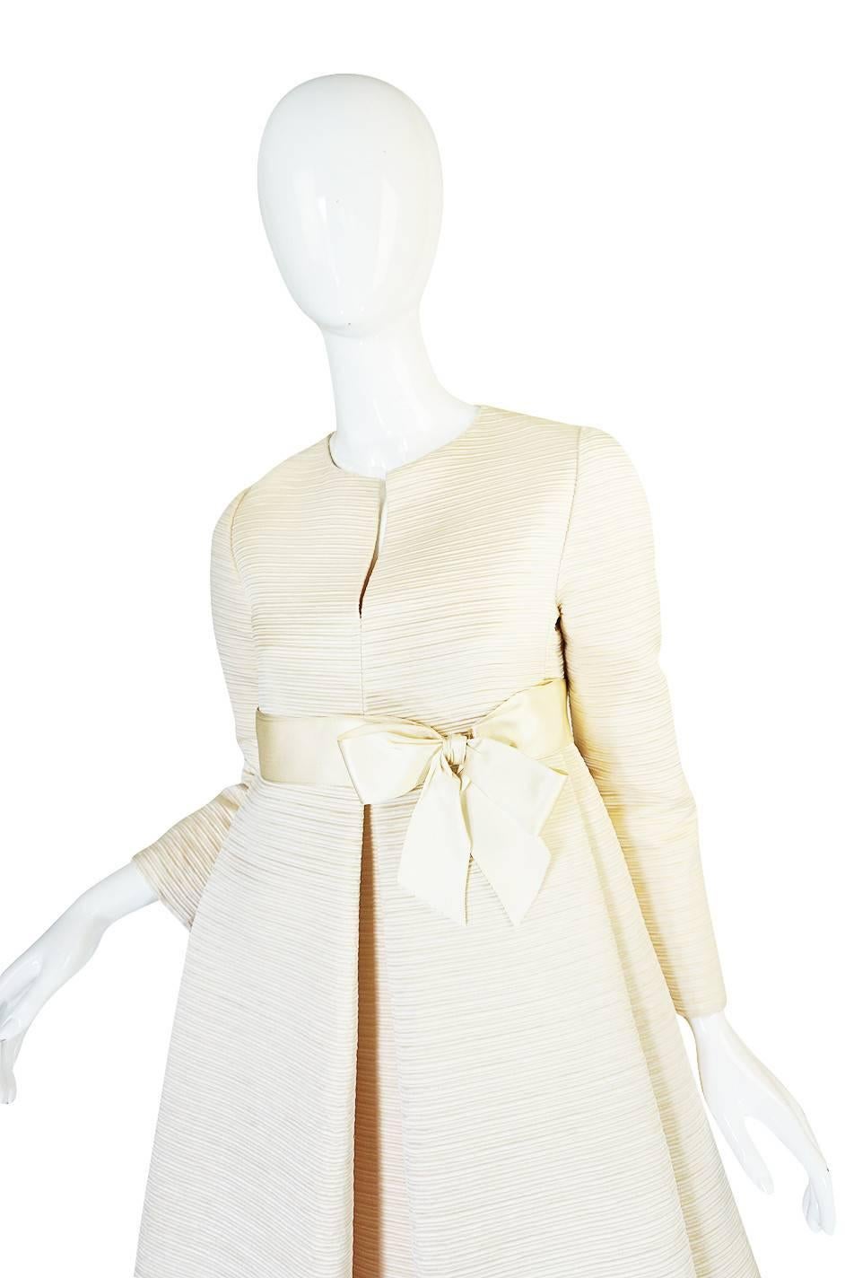 1960s Couture Gustave Tassell Pleated Silk Dress 1