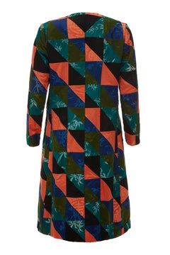 1960s Couture Patchwork Chinese Silk Coat