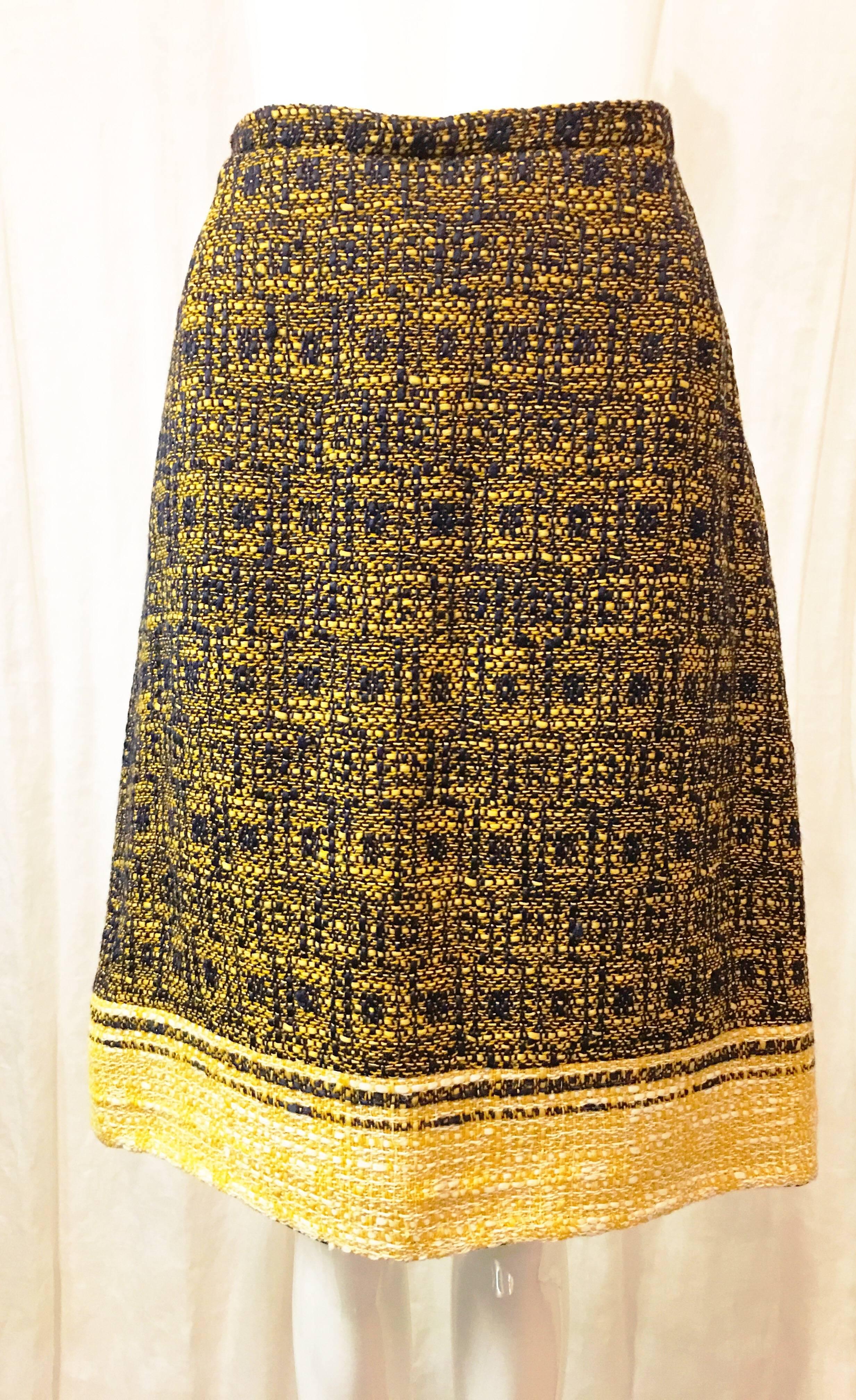 1960s Couture Tweed Chanel Style Custom Skirt Suit at 1stDibs
