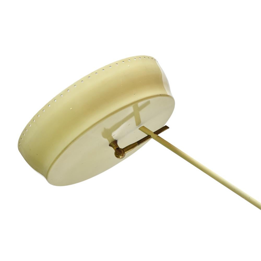 Marble 1960s Cream Color Pivot Floor Lamp by Angelo Lelli, Italian Design For Sale