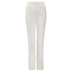1960s Cream Jacquard Trousers
