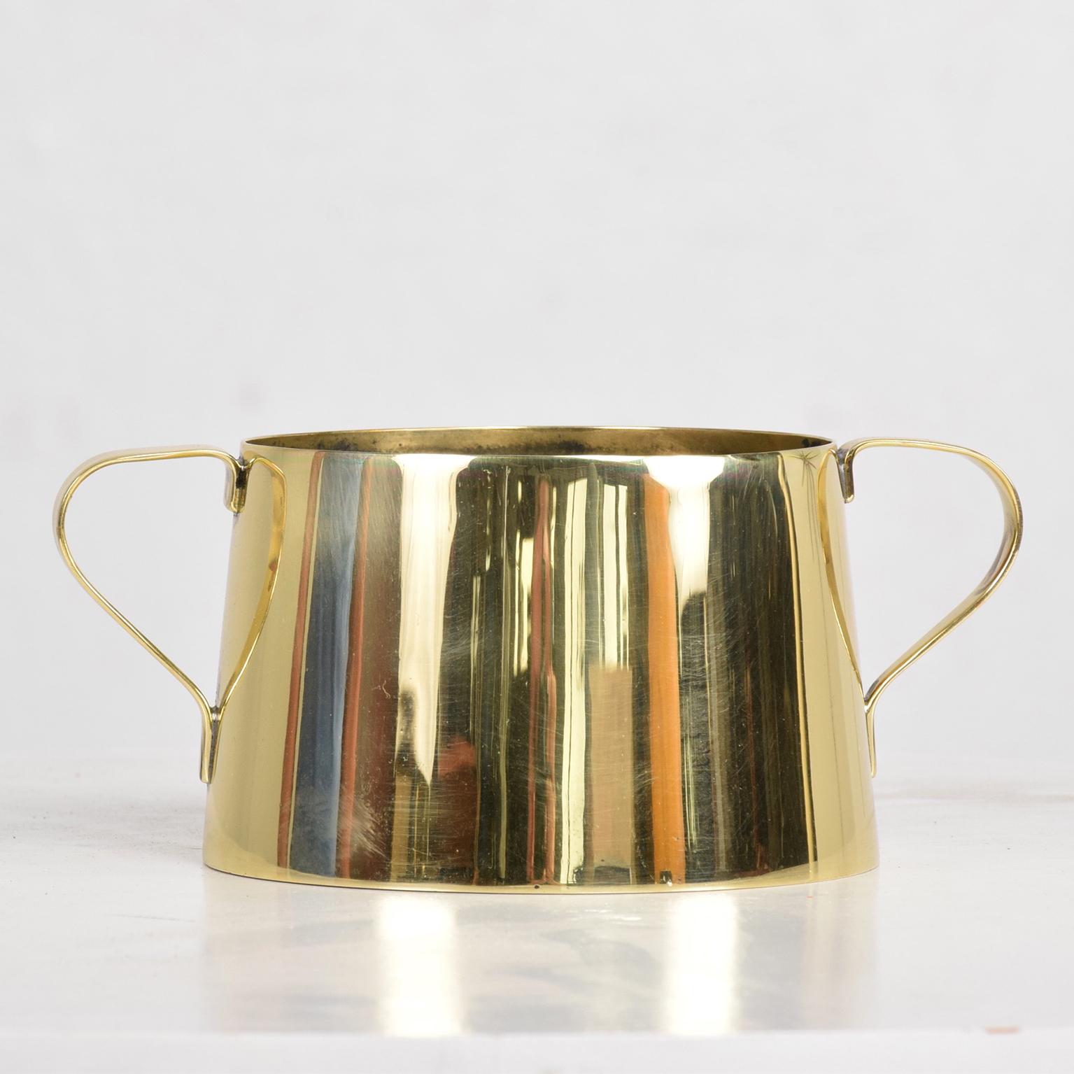 1960s Creamer and Sugar Bowl by Tommi Parzinger for Dorlyn Brass, Midcentury In Good Condition In Chula Vista, CA