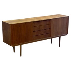 1960s Credenza by Dyrlund in teak with sliding doors and four drawers