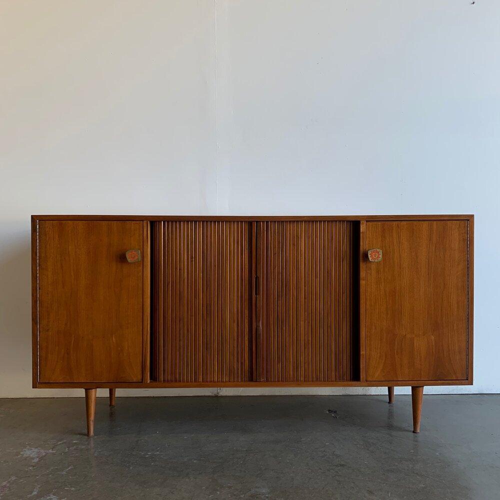 Mid-Century Modern 1960s Credenza by Glenn of Ca With Pepe Mendoza Style Hardware