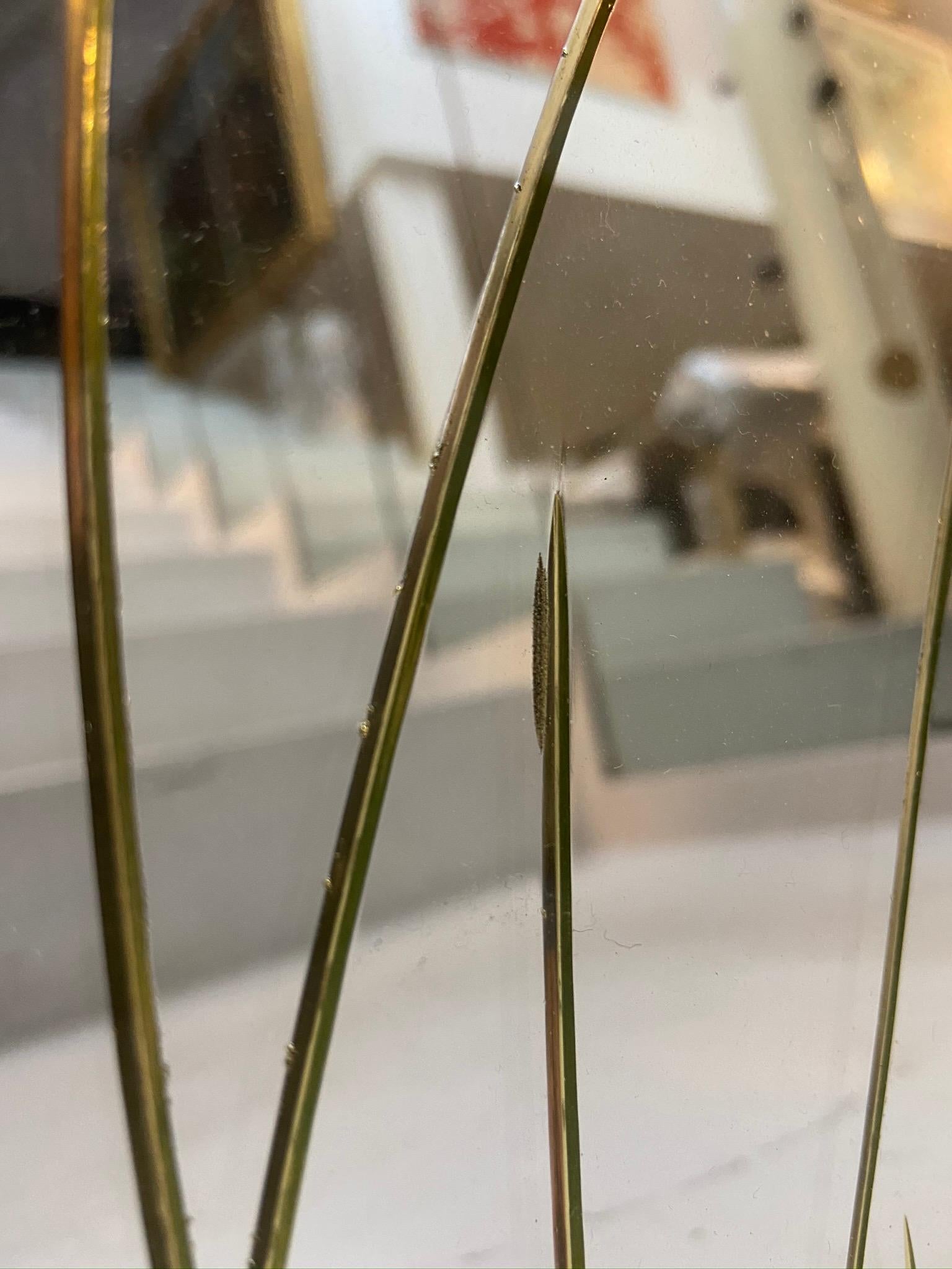 Mid-Century Modern miroir gravé Cristal Arte des années 1960 en vente