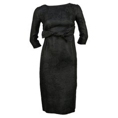 Robe et veste en brocart noir haute couture Cristóbal Balenciaga des années 1960