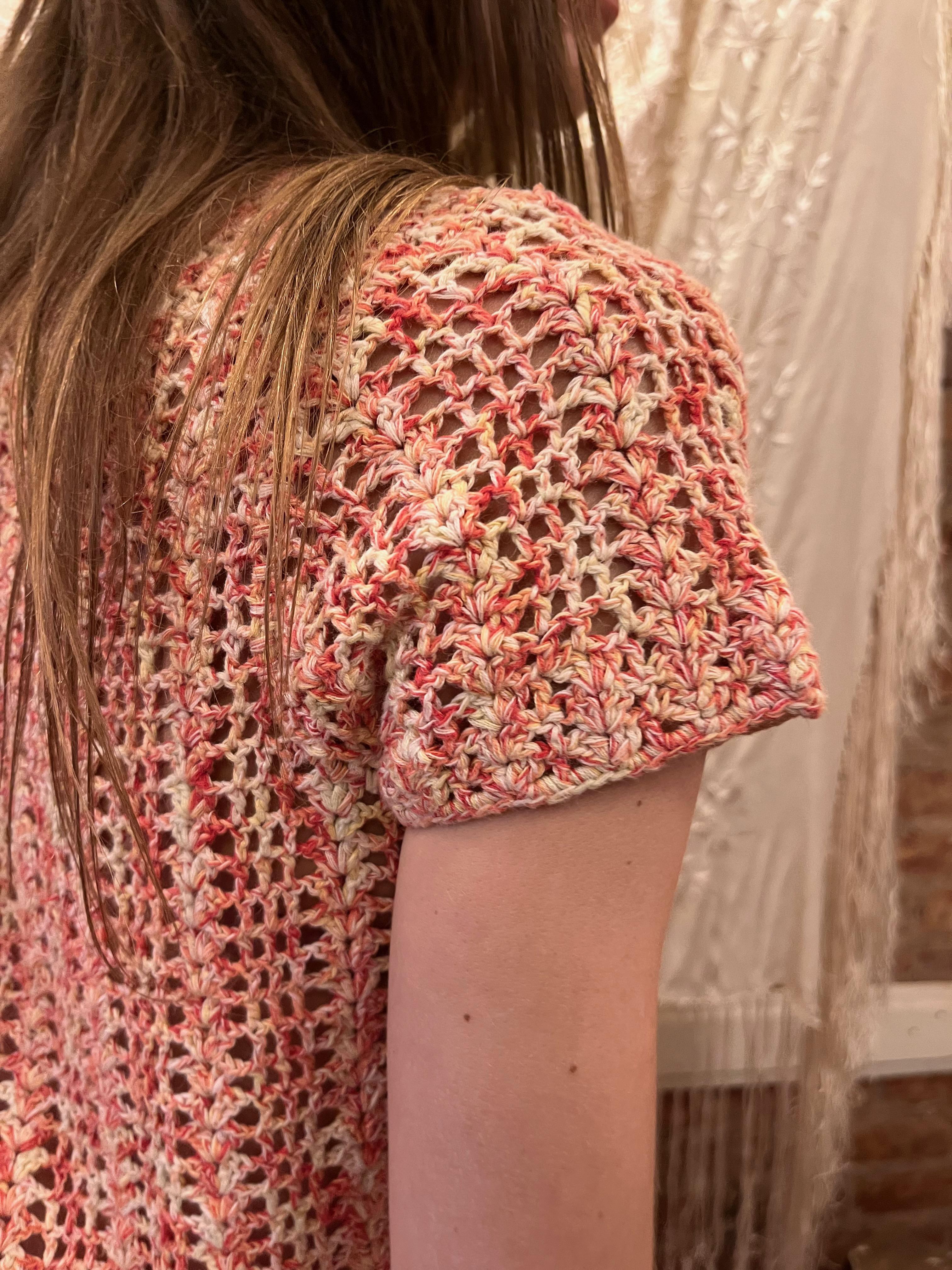 Pink 1960's Crochet Top