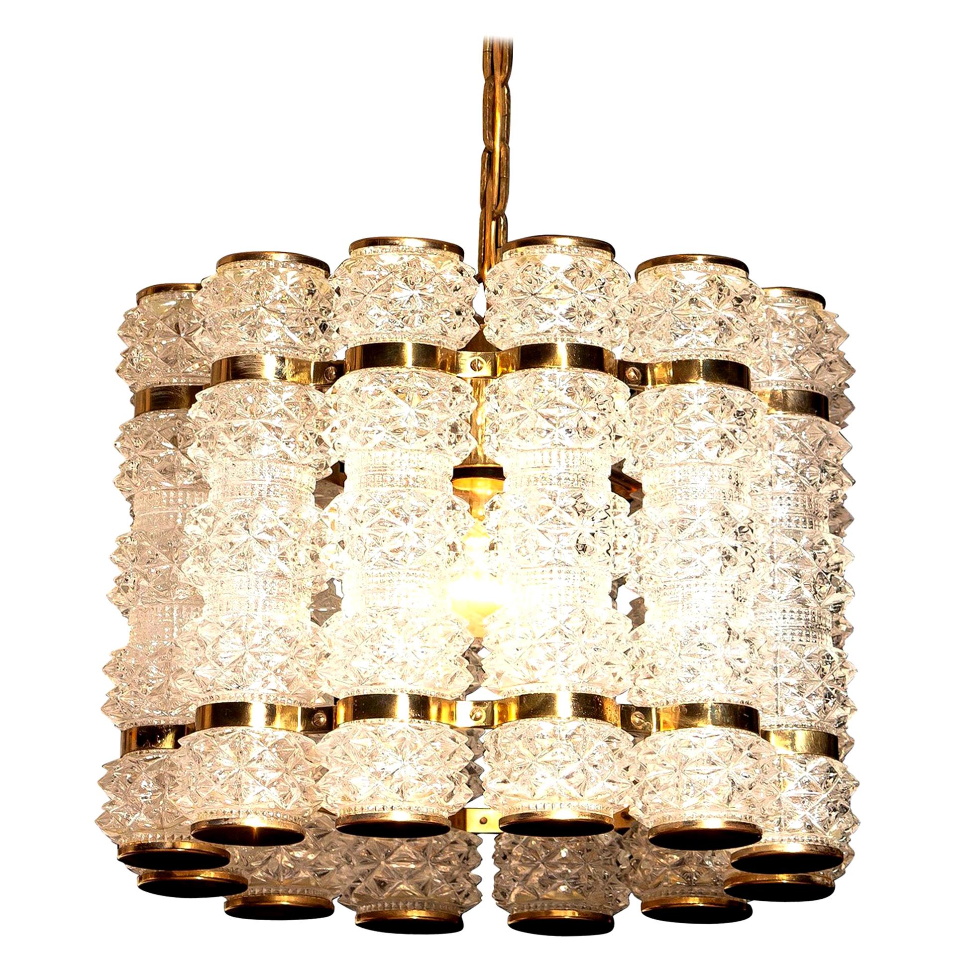 crystal cylinder chandelier