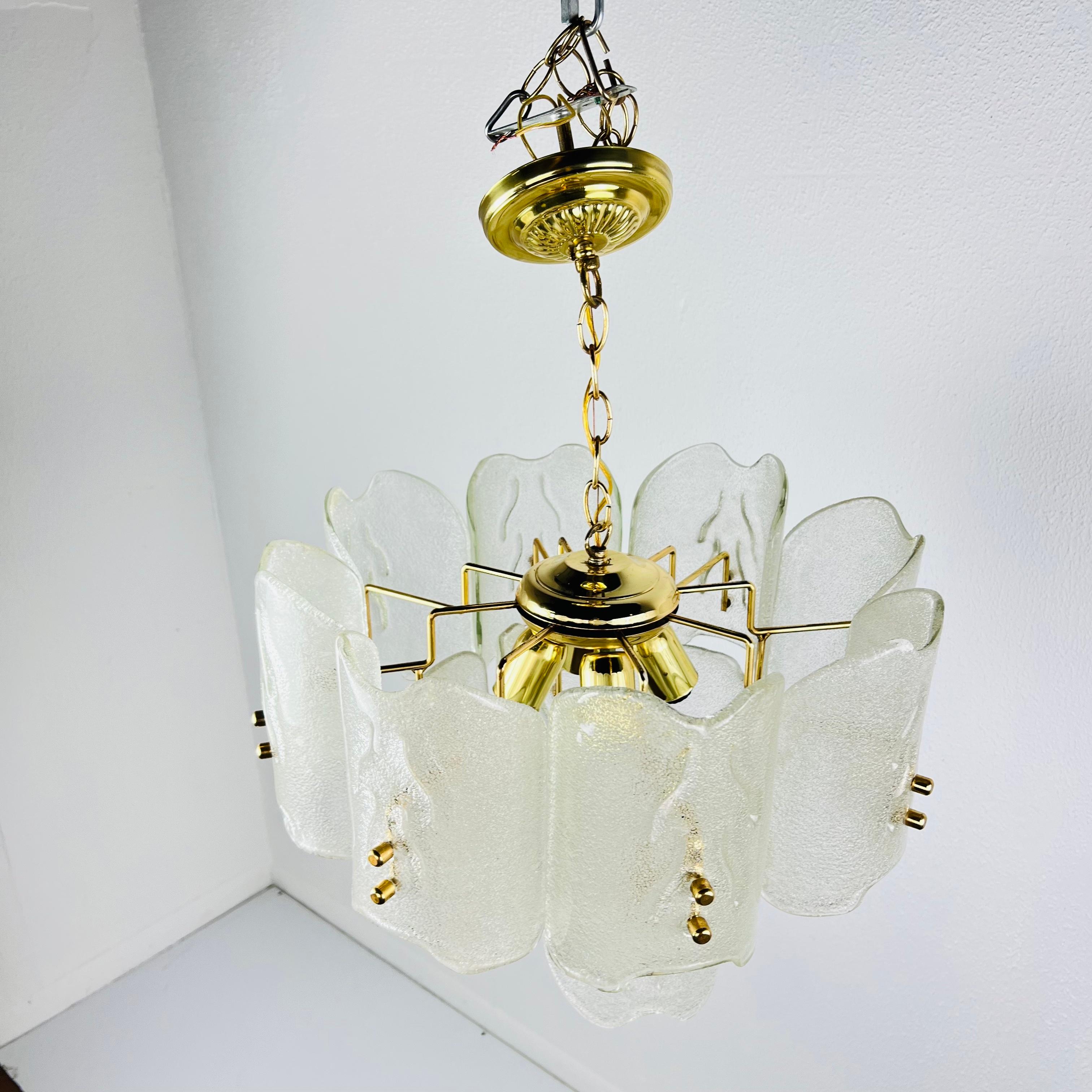 1960s Crystal Glass Chandelier by Carl Fagerlund for Orrefors 10