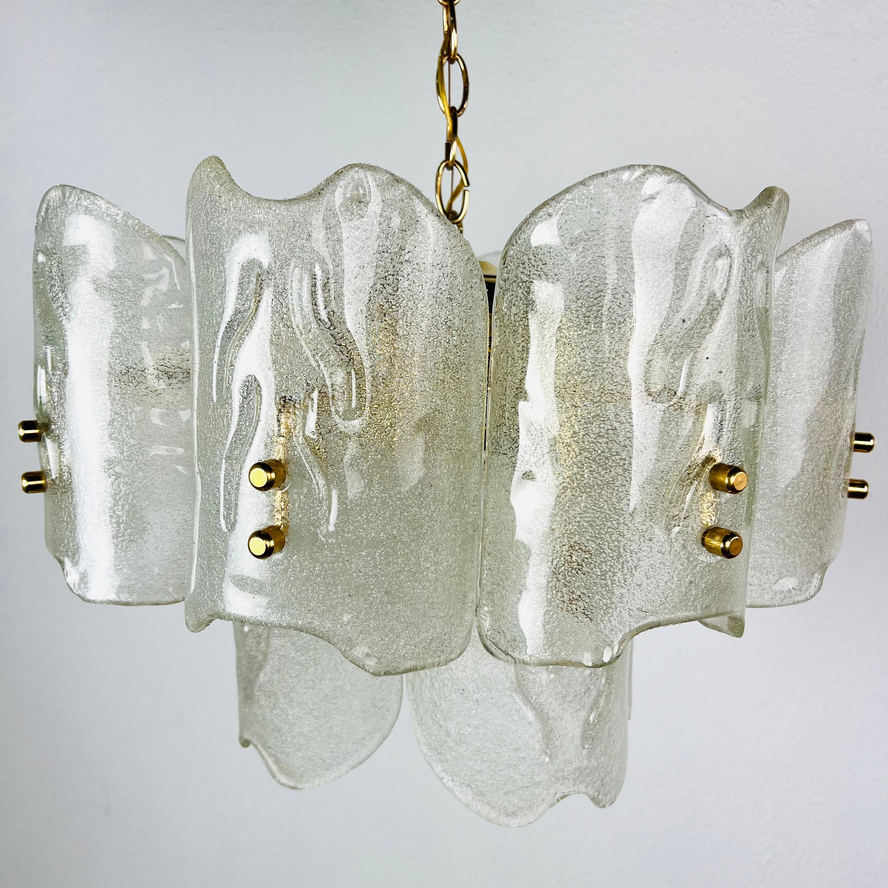 20th Century 1960s Crystal Glass Chandelier by Carl Fagerlund for Orrefors