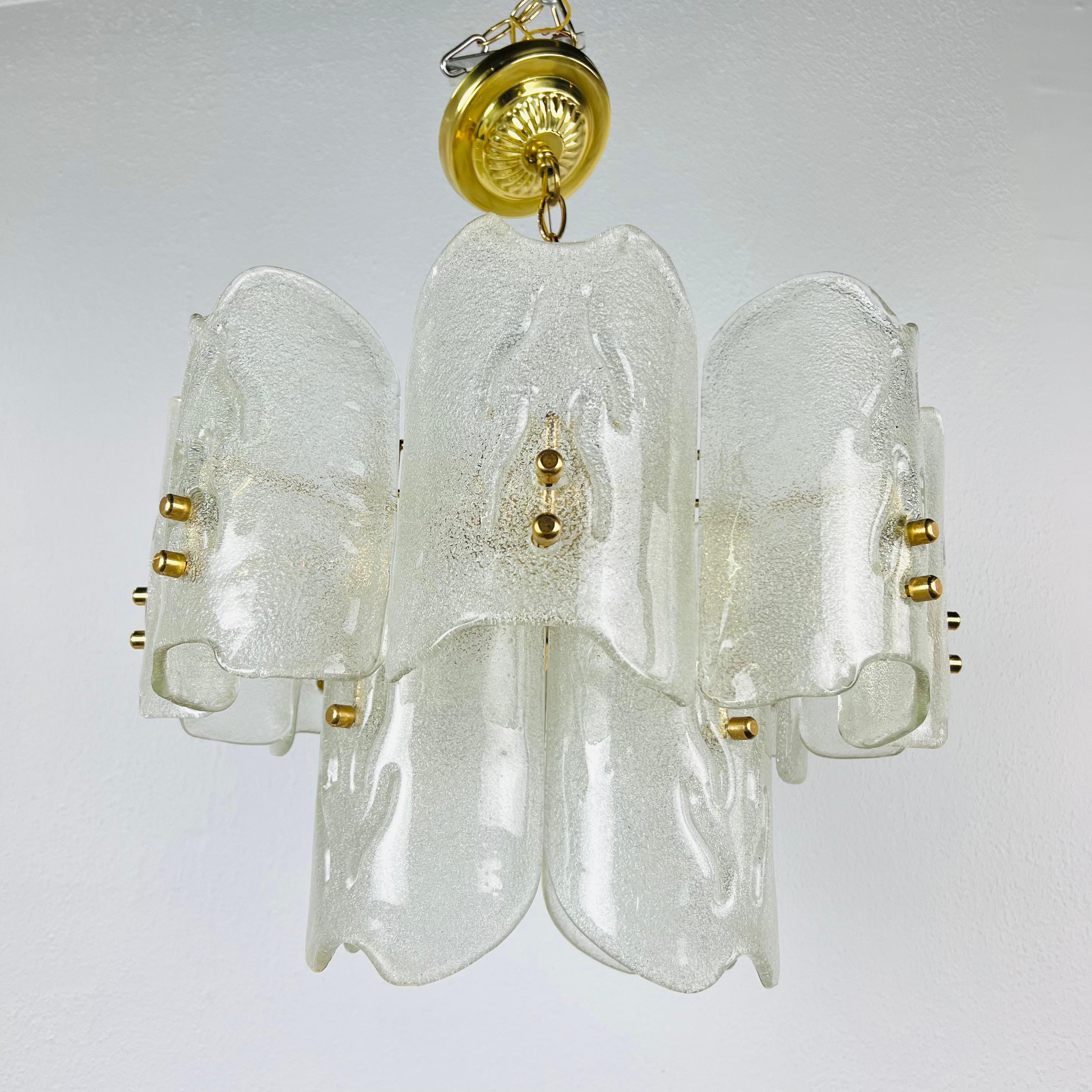 1960s Crystal Glass Chandelier by Carl Fagerlund for Orrefors 1