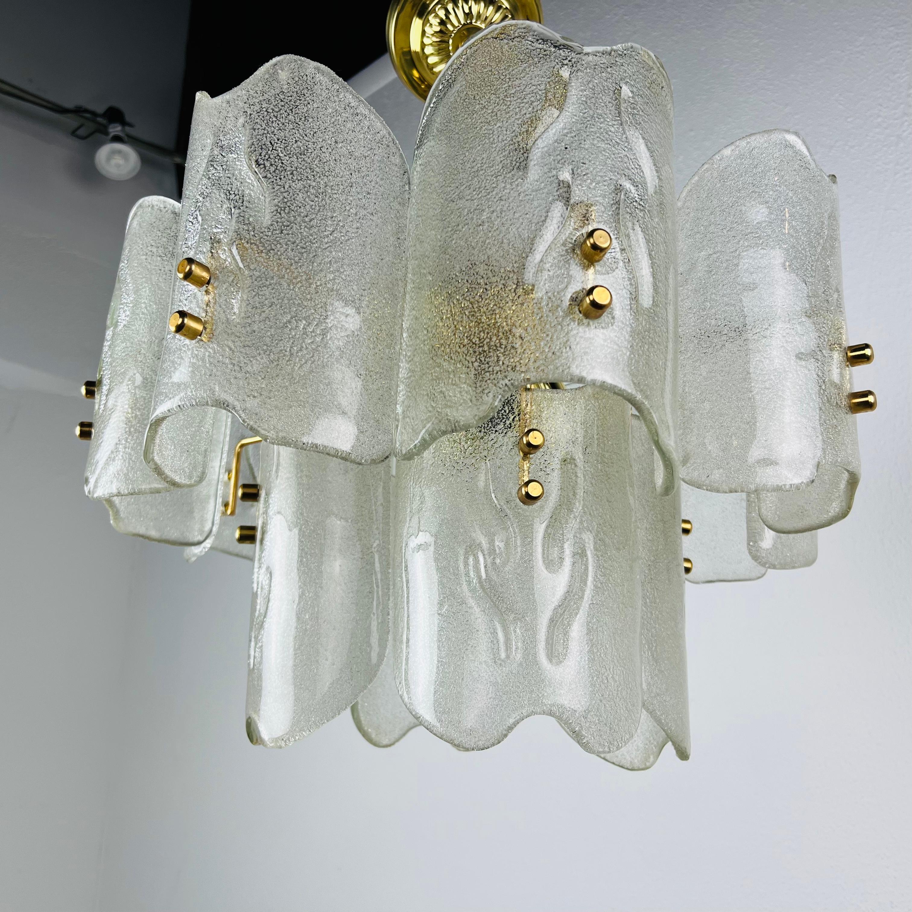 1960s Crystal Glass Chandelier by Carl Fagerlund for Orrefors 3