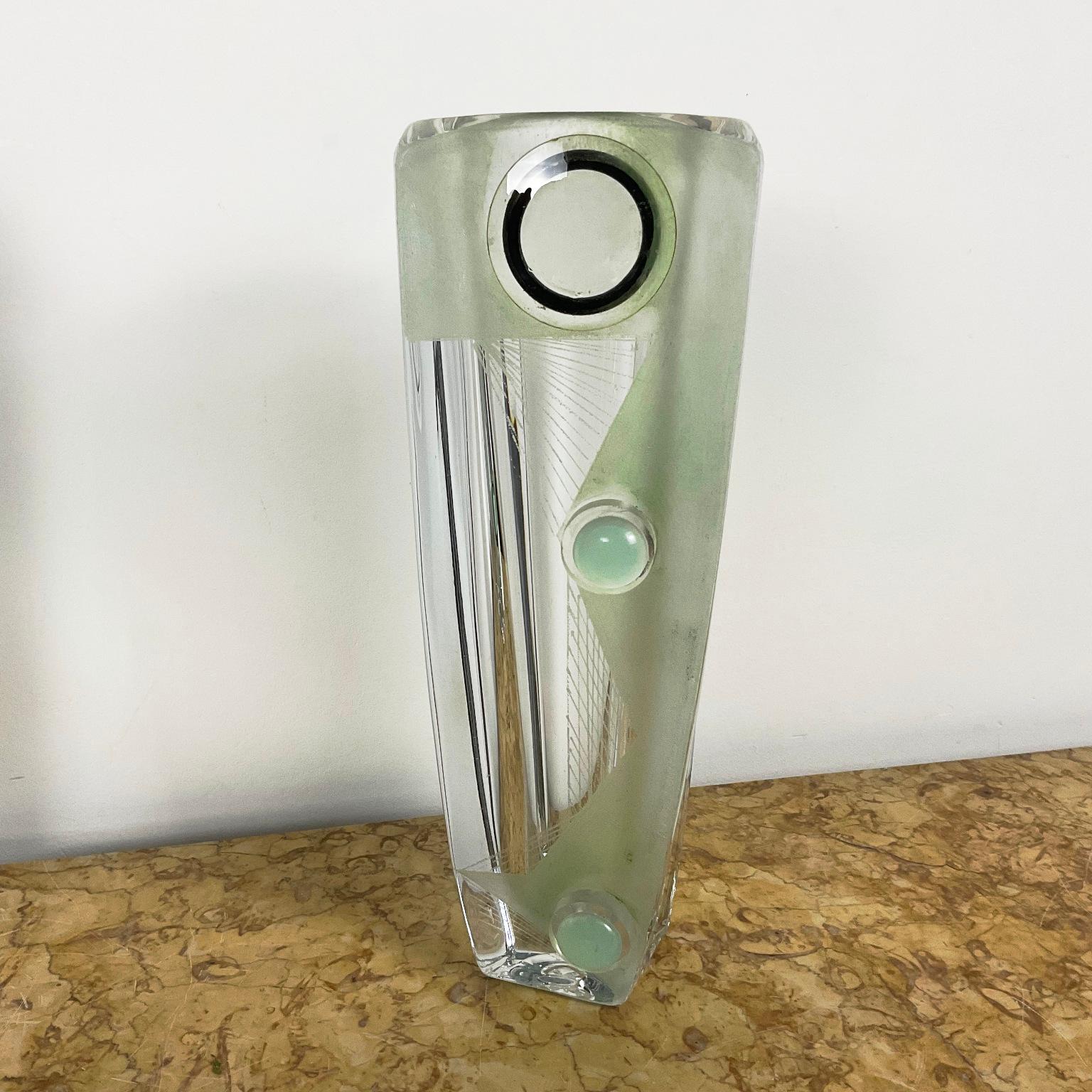 1960er Jahre Art Deco Kristallvase entworfen von Anatole Riecke im Angebot 2