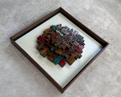 Scultura da parete 3D Cubismo anni '60 di Sheldon Rose