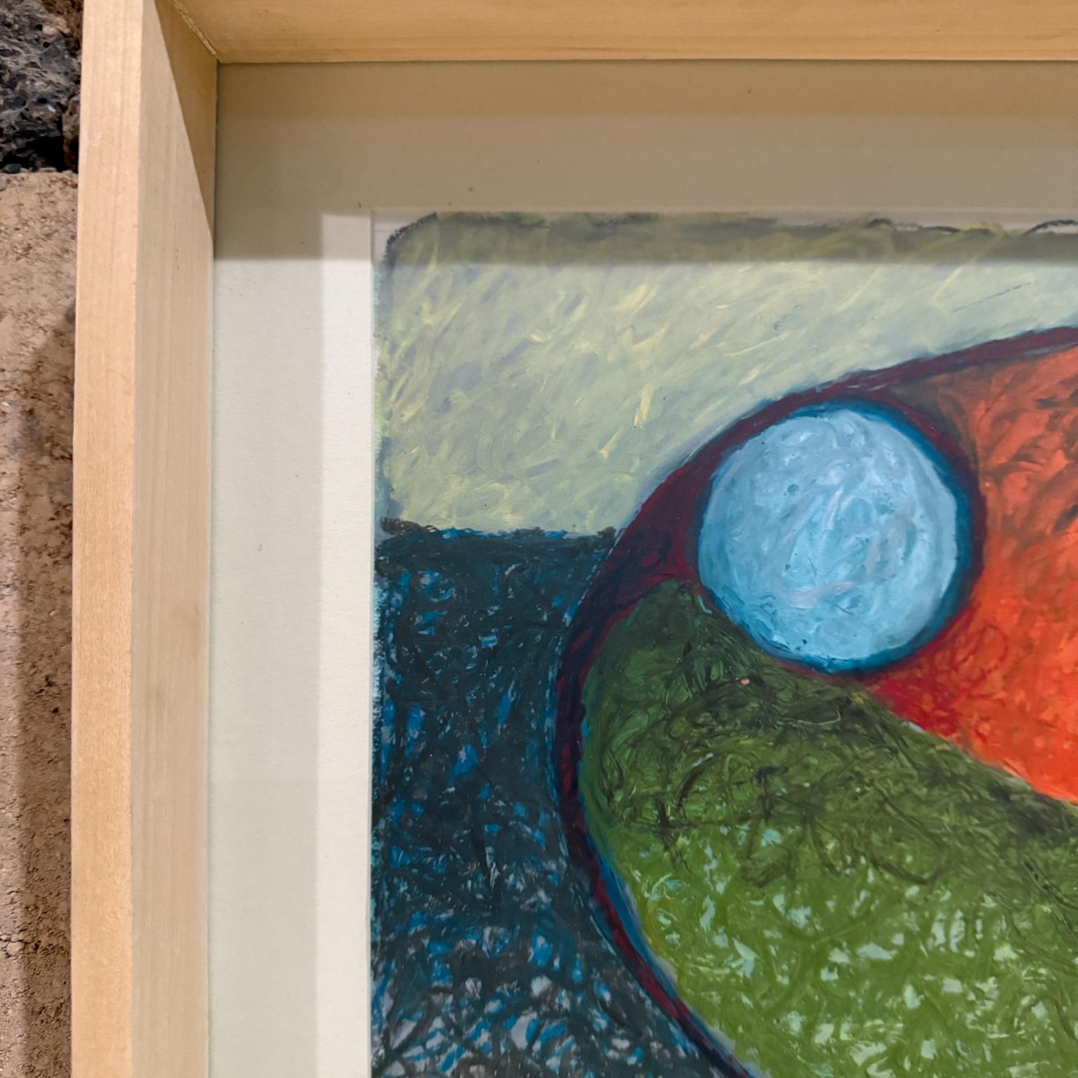 1960s Arte Cubista Forma Pintura Abstracta Estilo Paul Klee Moderno de mediados de siglo en venta