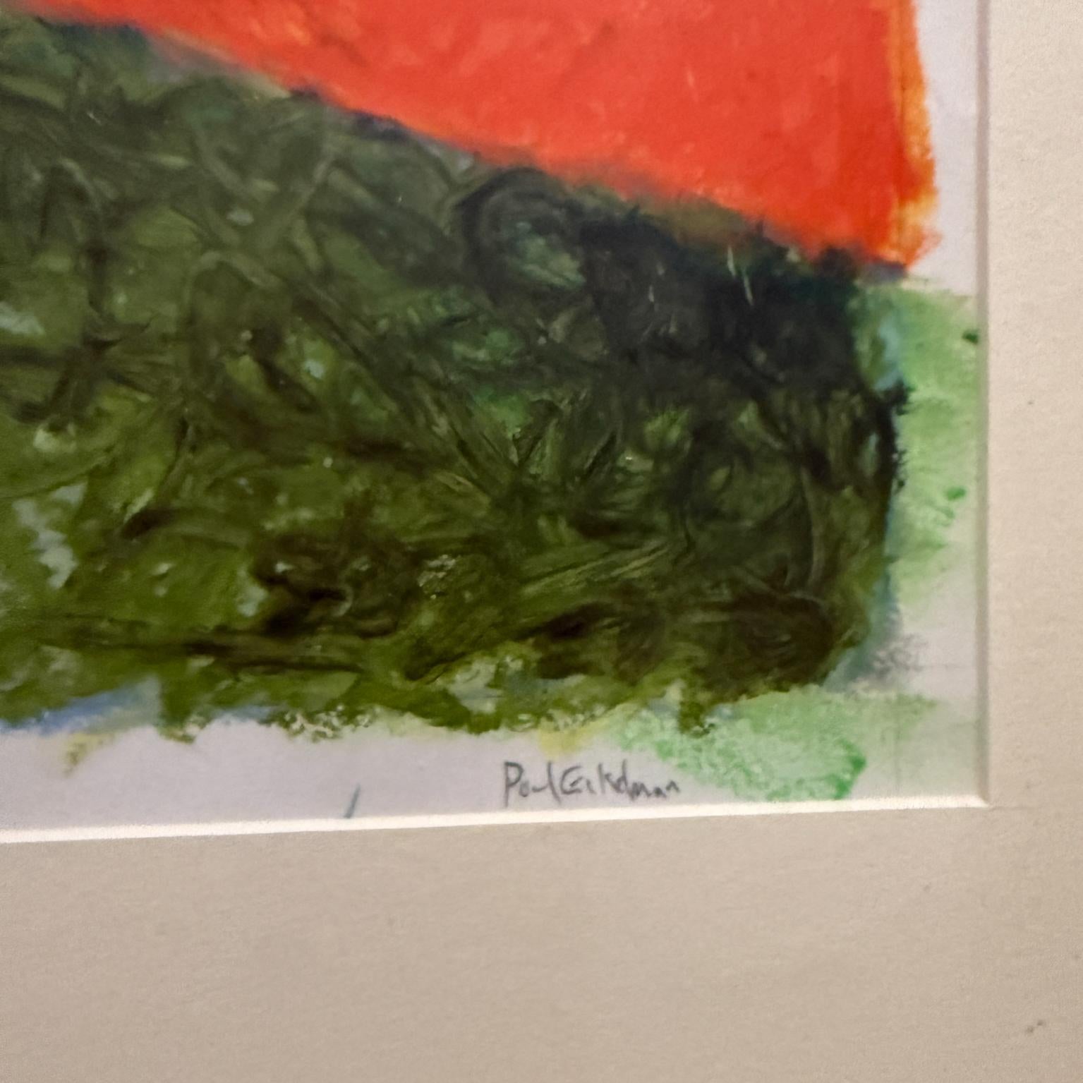 1960s Arte Cubista Forma Pintura Abstracta Estilo Paul Klee en venta 2