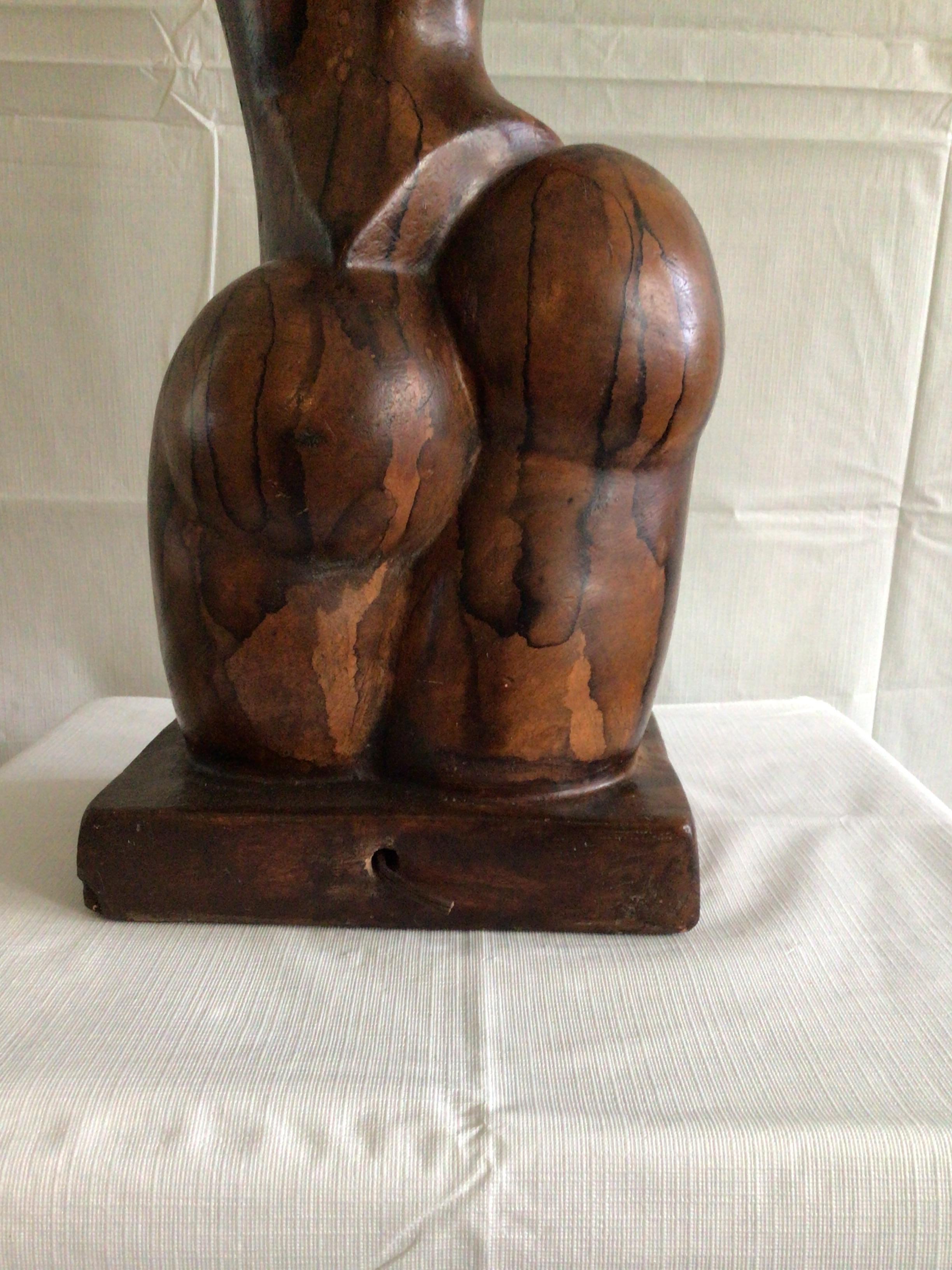 1960s Cubist Figural Female Table Lamp For Sale 5