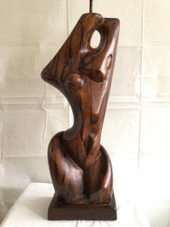 1960s Cubist Figural Female Table Lamp