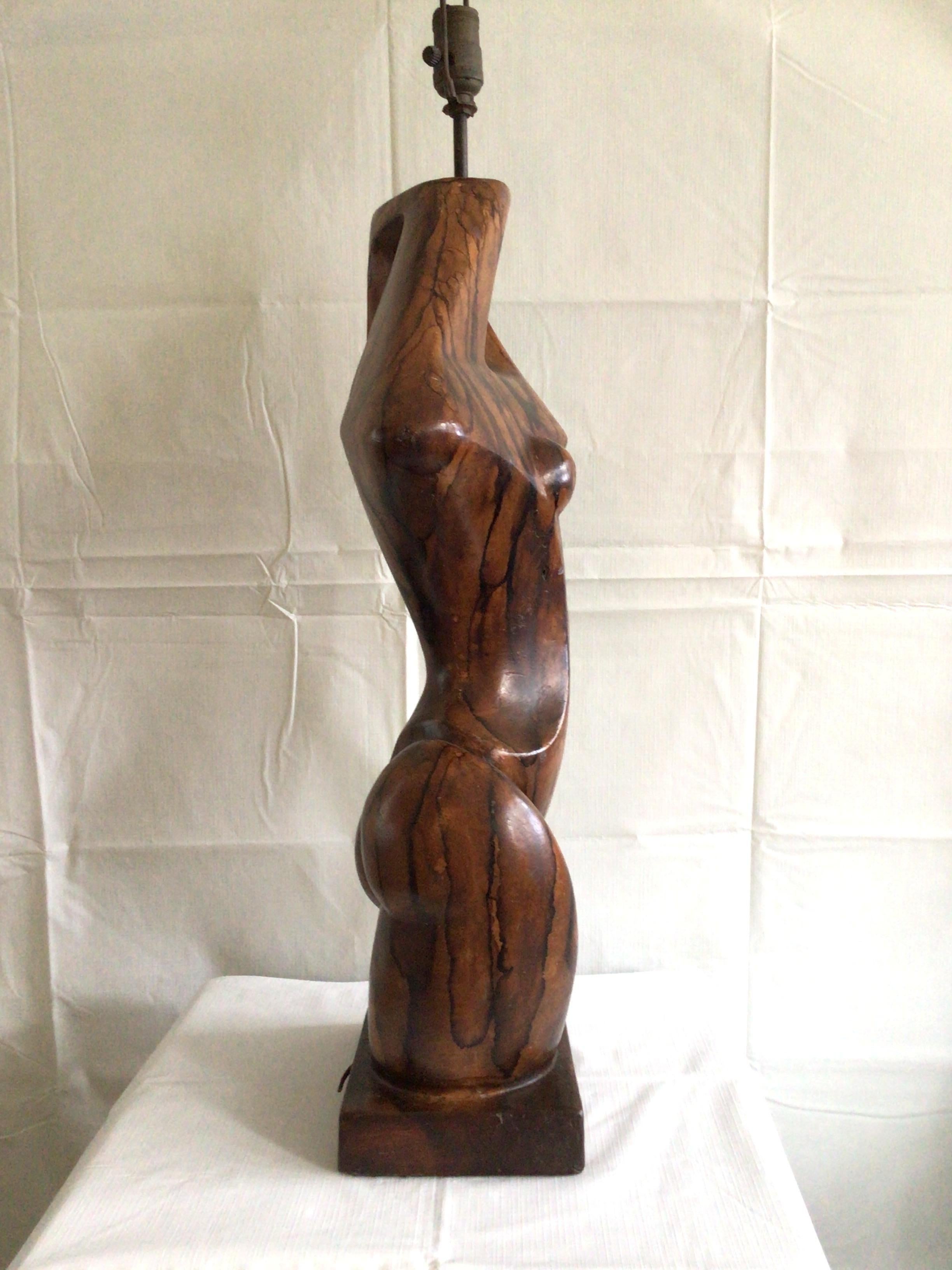 Mid-20th Century 1960s Cubist Figural Female Table Lamp For Sale