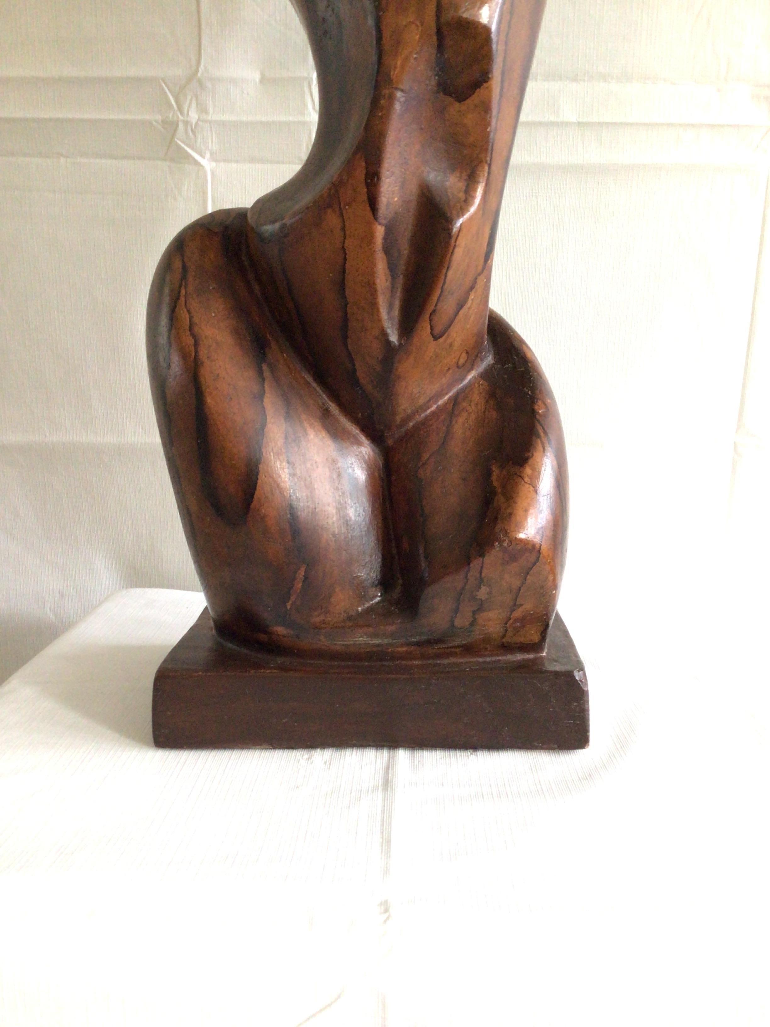 1960s Cubist Figural Female Table Lamp For Sale 2