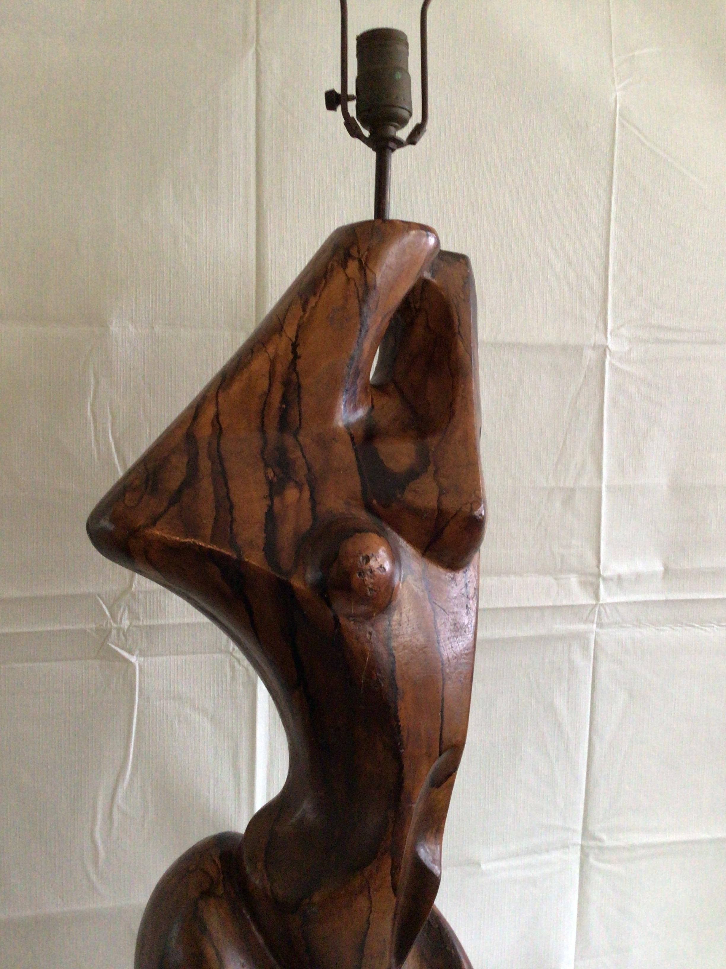 1960s Cubist Figural Female Table Lamp For Sale 3