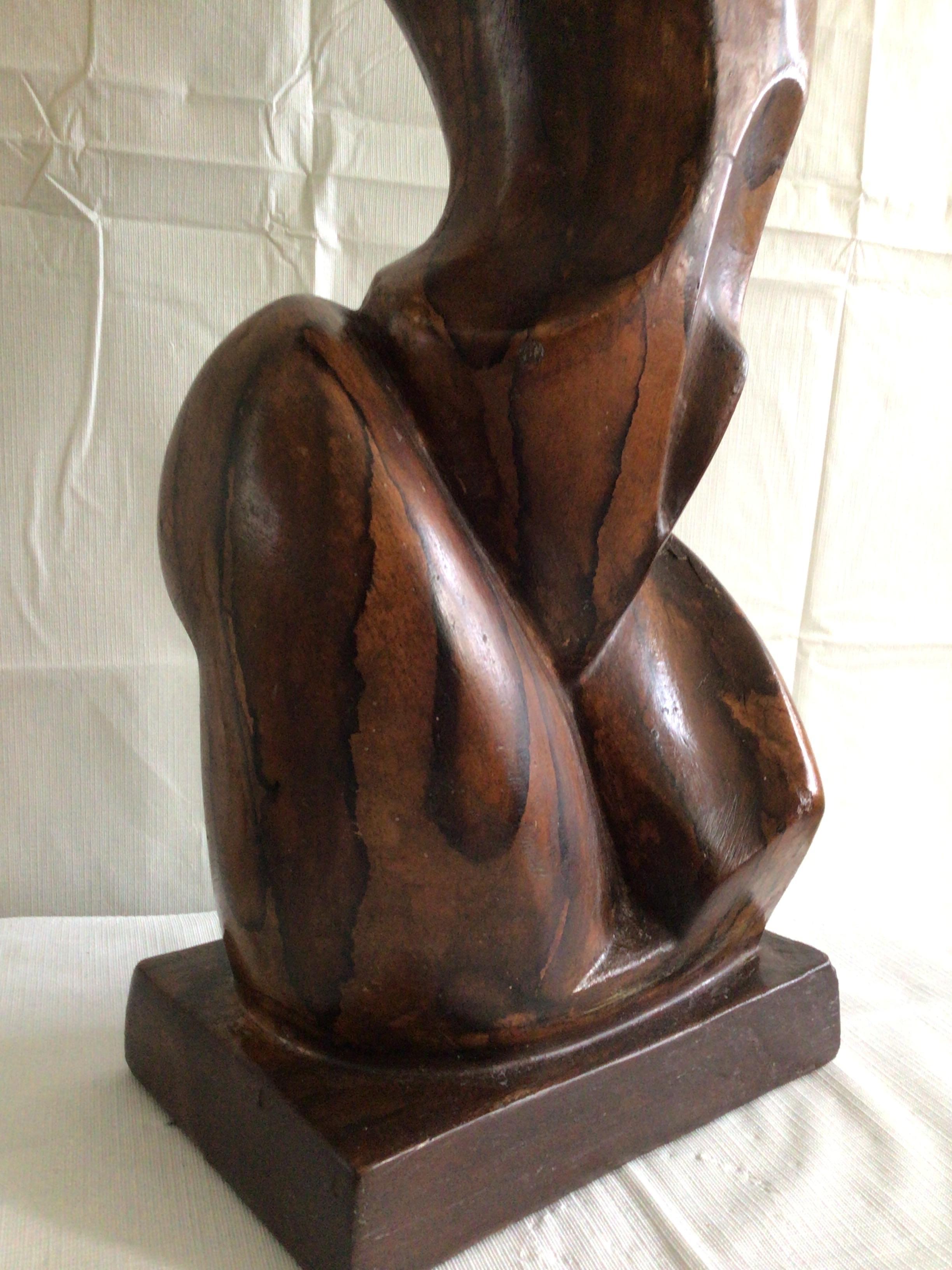 1960s Cubist Figural Female Table Lamp For Sale 4