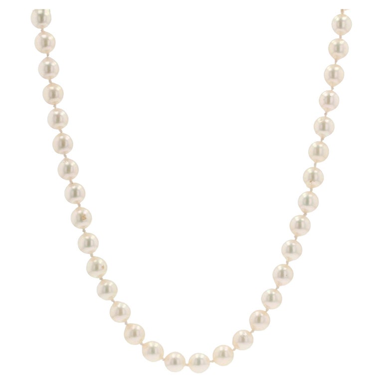 1960s Cultured Pearl Diamonds Ruby Clasp Choker Necklace For Sale at