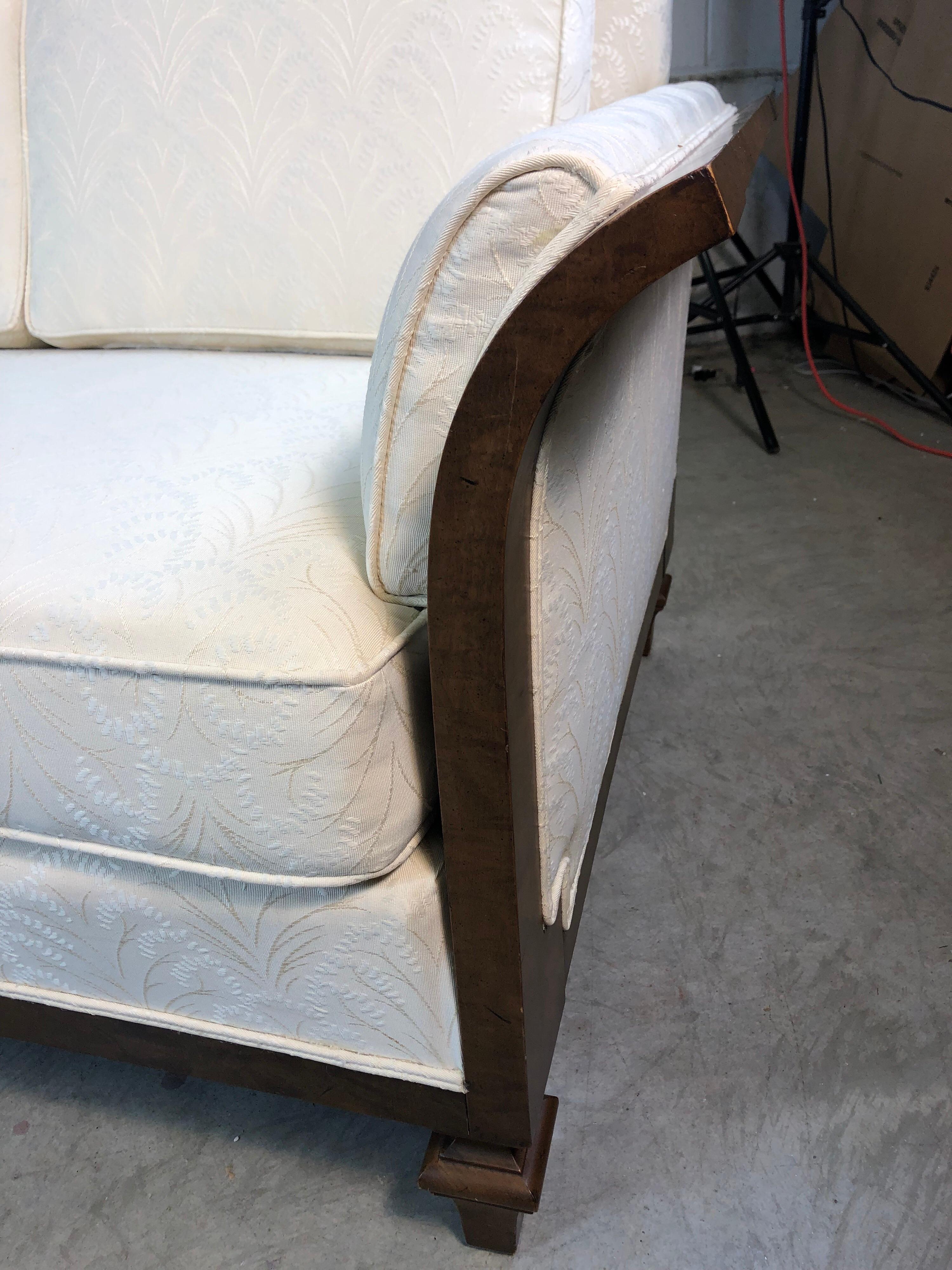 Fabric 1960s Curved Arm Sofa For Sale