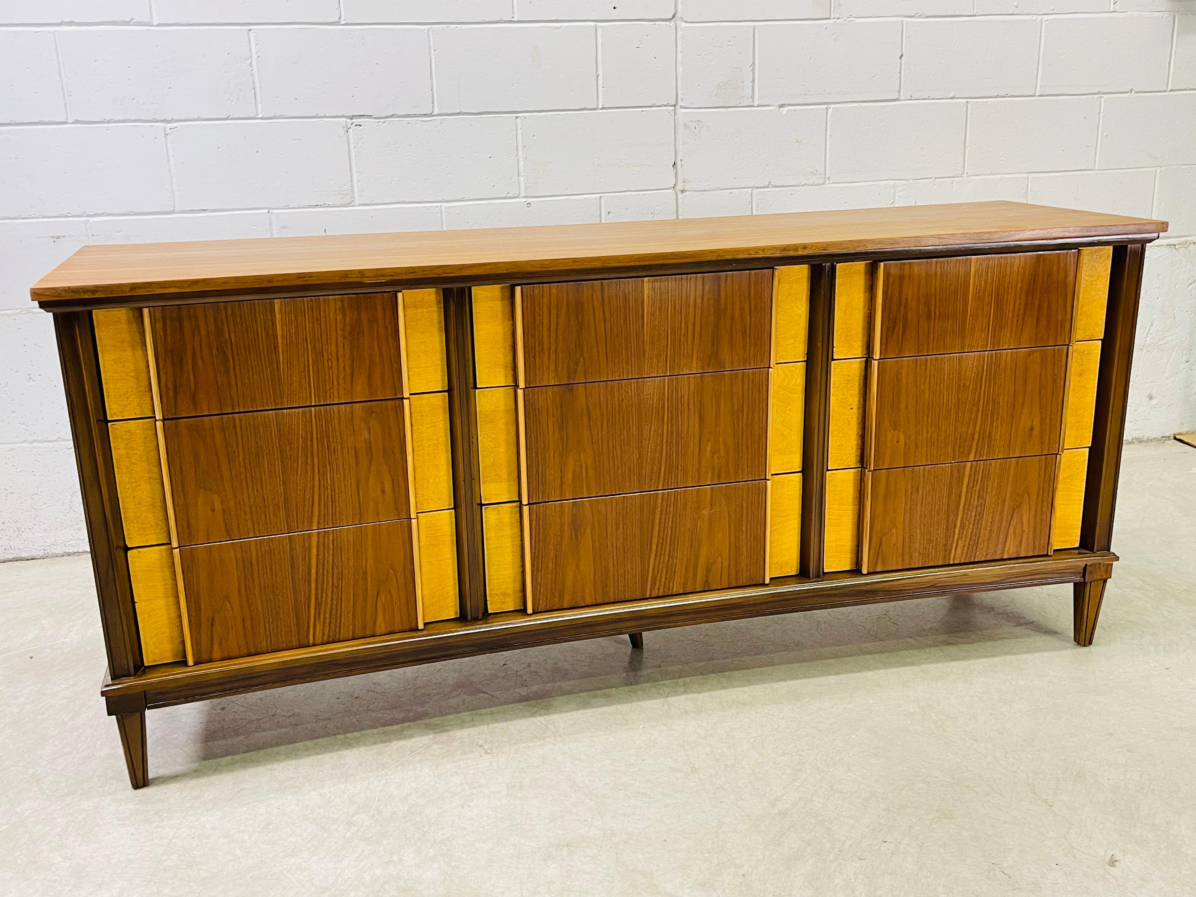 1960s Curved Front Two Tone Low Dresser For Sale 4