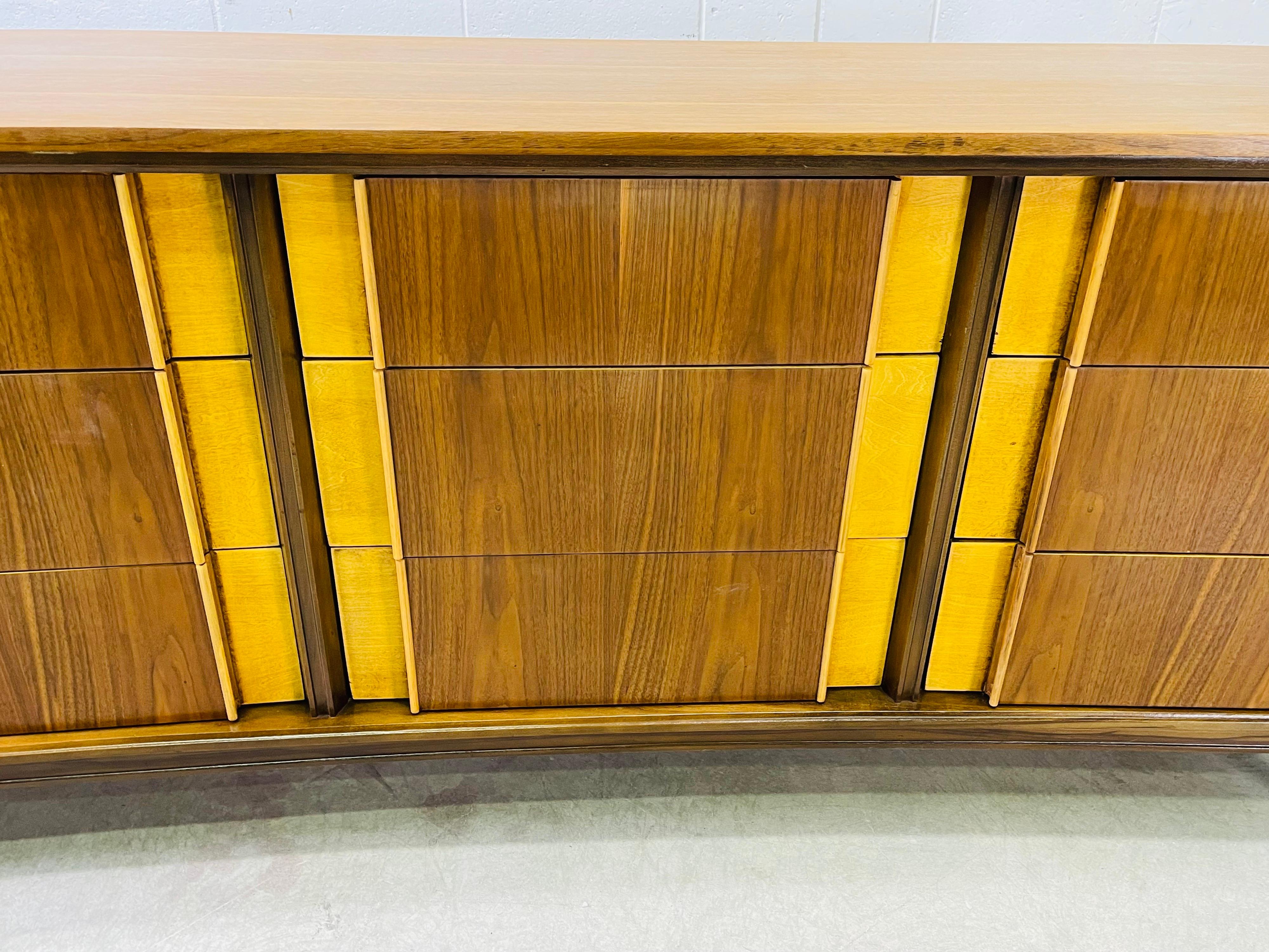 1960s Curved Front Two Tone Low Dresser For Sale 1